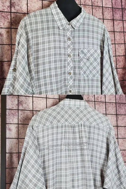 Other Burberry Summer Blue-Gray Cotton Blend Plaid Shirt. Size S / US 4 / IT 40 - 2 Thumbnail