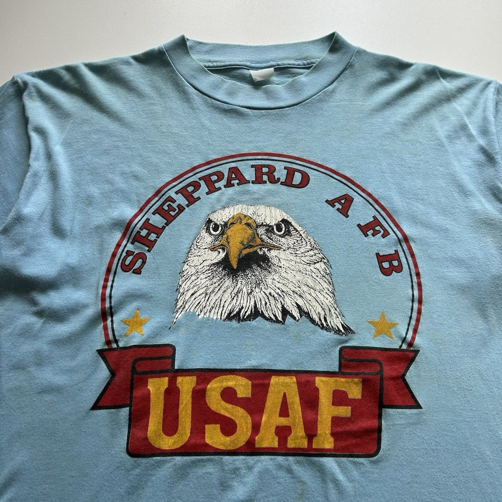 Artek × Vintage Vintage 80s USAF Sheppard AFB T Shirt XL Artex Single Stitch Size US XL / EU 56 / 4 - 2 Thumbnail