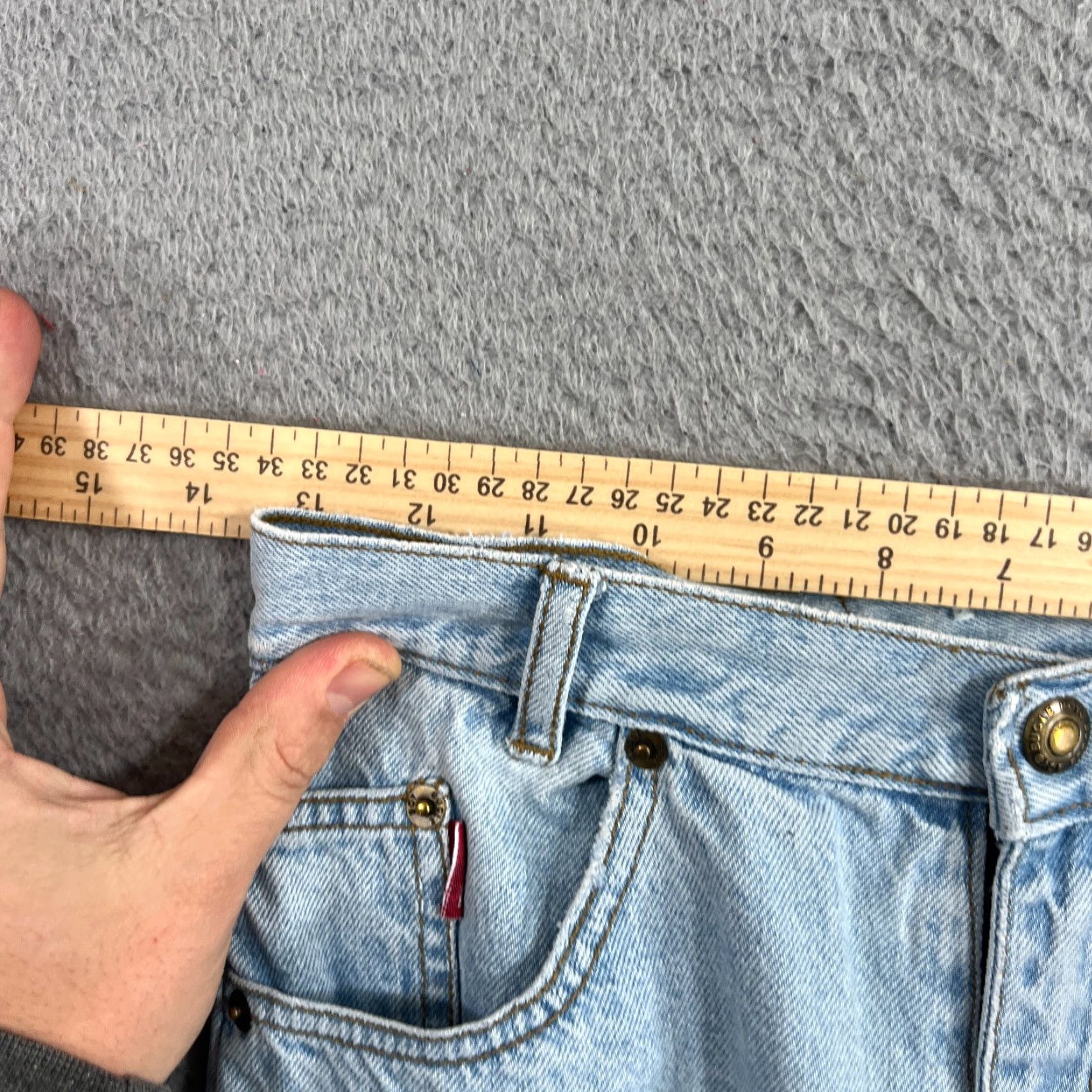 Bugle Boy VINTAGE Bugle Boy Jeans Shorts 26" Light Wash Denim Casual Bermuda Mens 90s Vintage Fashion Pockets Size US 26 / EU 42 - 7 Thumbnail