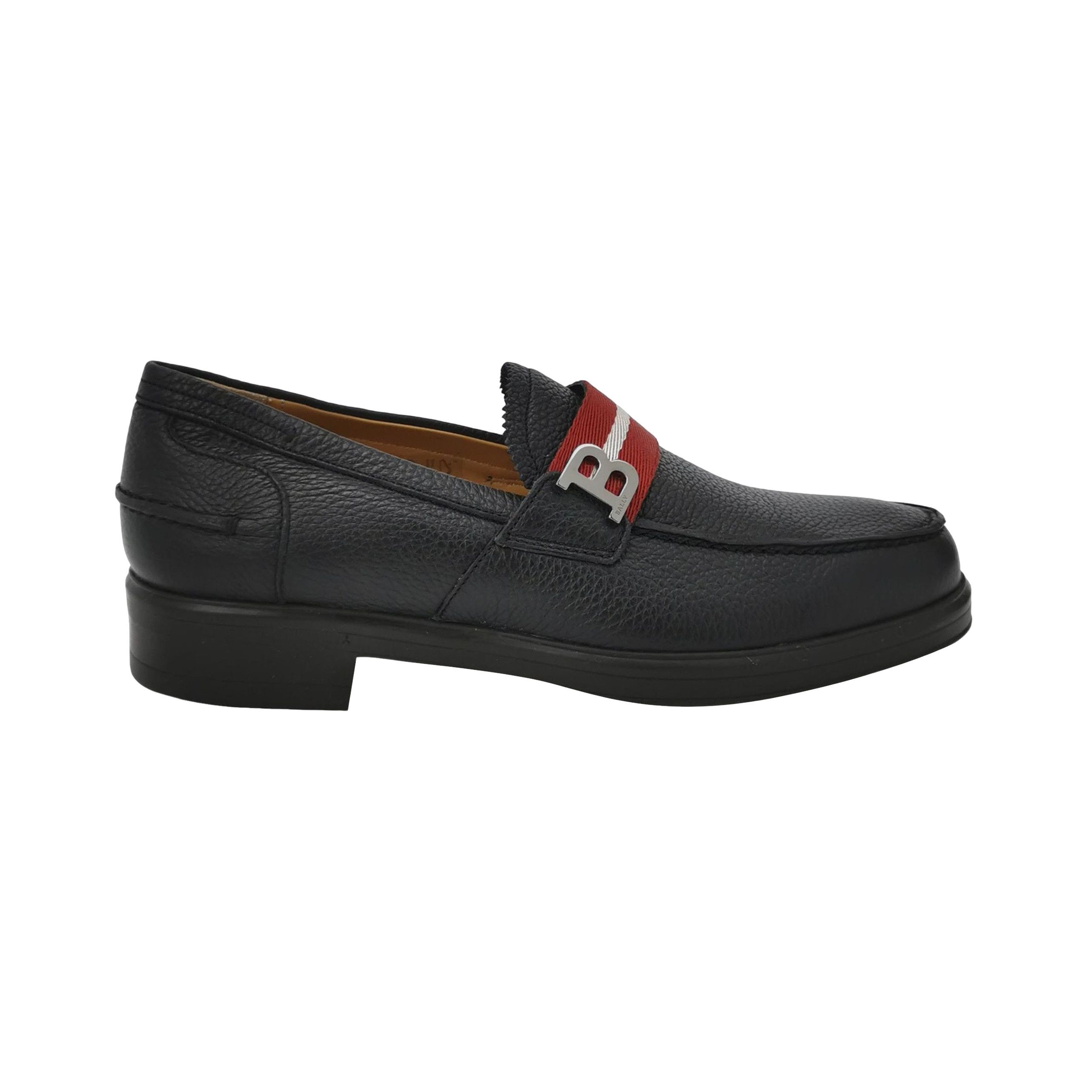 Bally Bally B Logo Webbing Grained Leather Loafers EU 39 Size US 6 / EU 39 - 1 Thumbnail