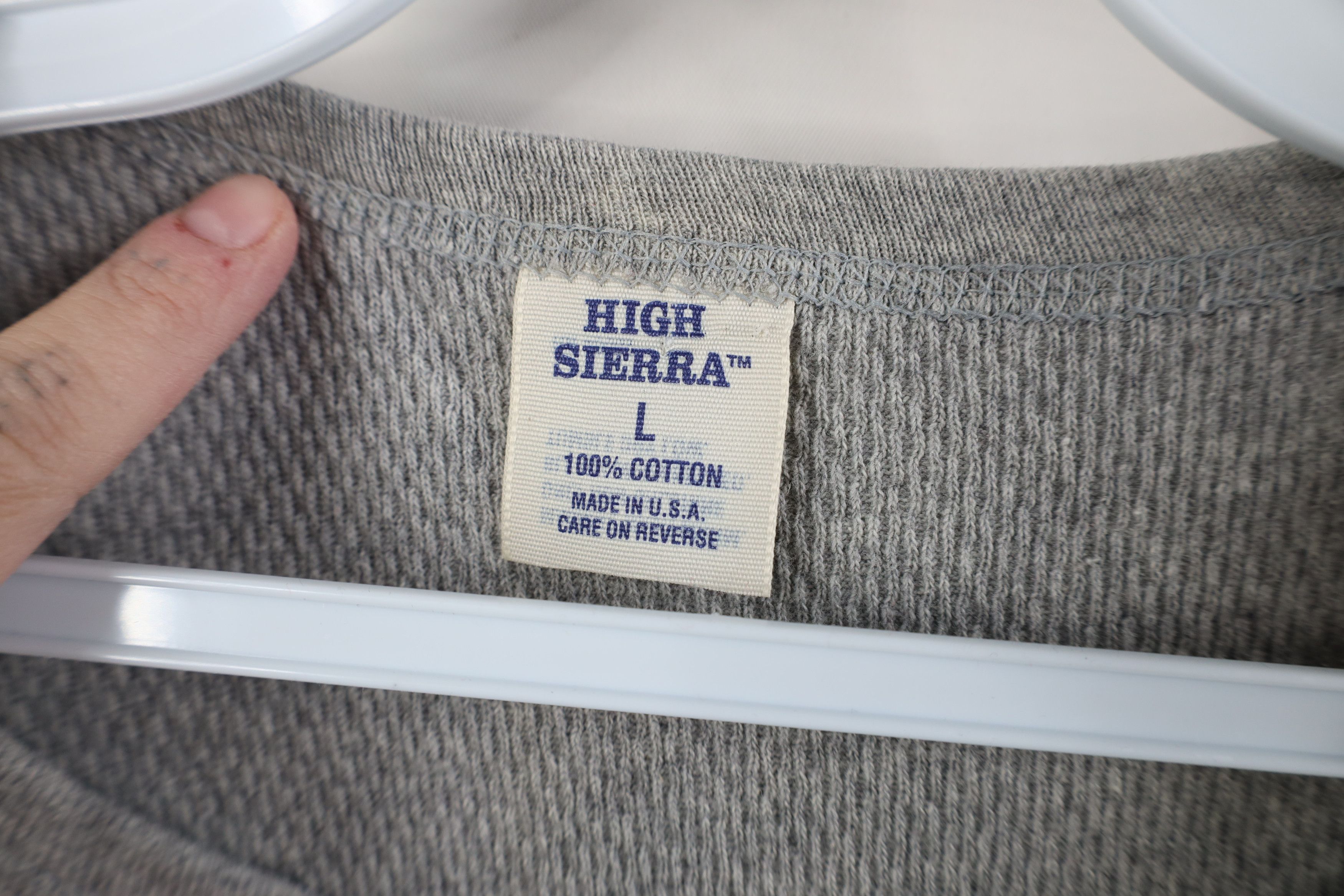 Vintage Vintage 90s Streetwear Waffle Knit Long Sleeve T-Shirt USA Size US L / EU 52-54 / 3 - 5 Thumbnail