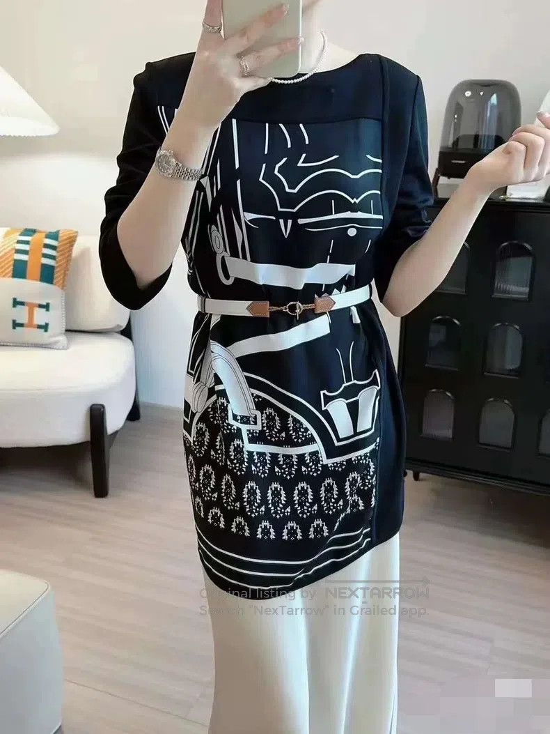 Hermes Hermes Silk Patchwork Dress Size XS / US 0-2 / IT 36-38 - 2 Thumbnail