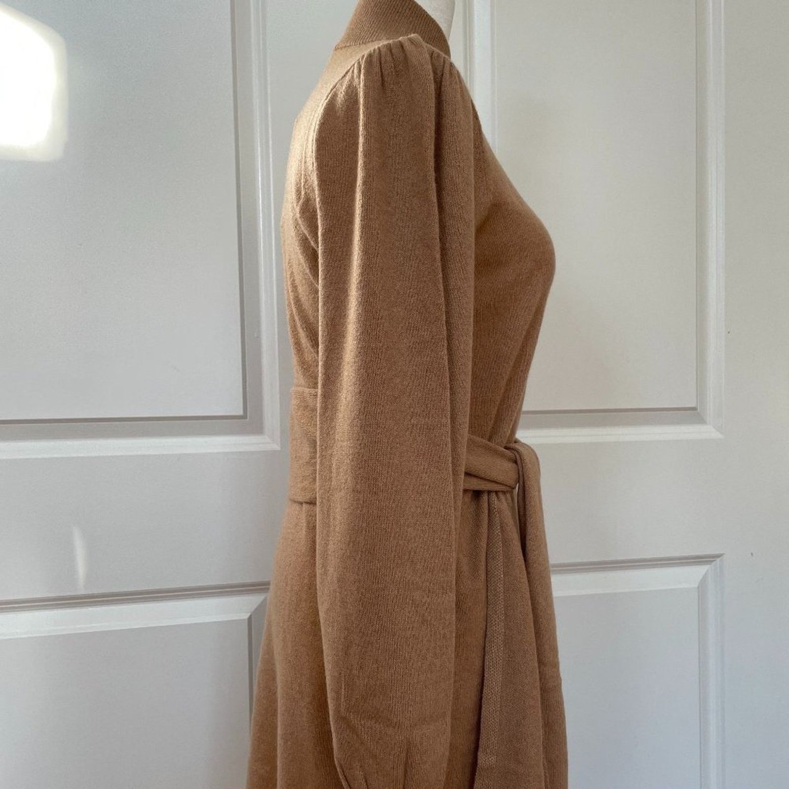 Cashmere Mock Neck Tie Waist Sweater Dress from MAGASCHONI