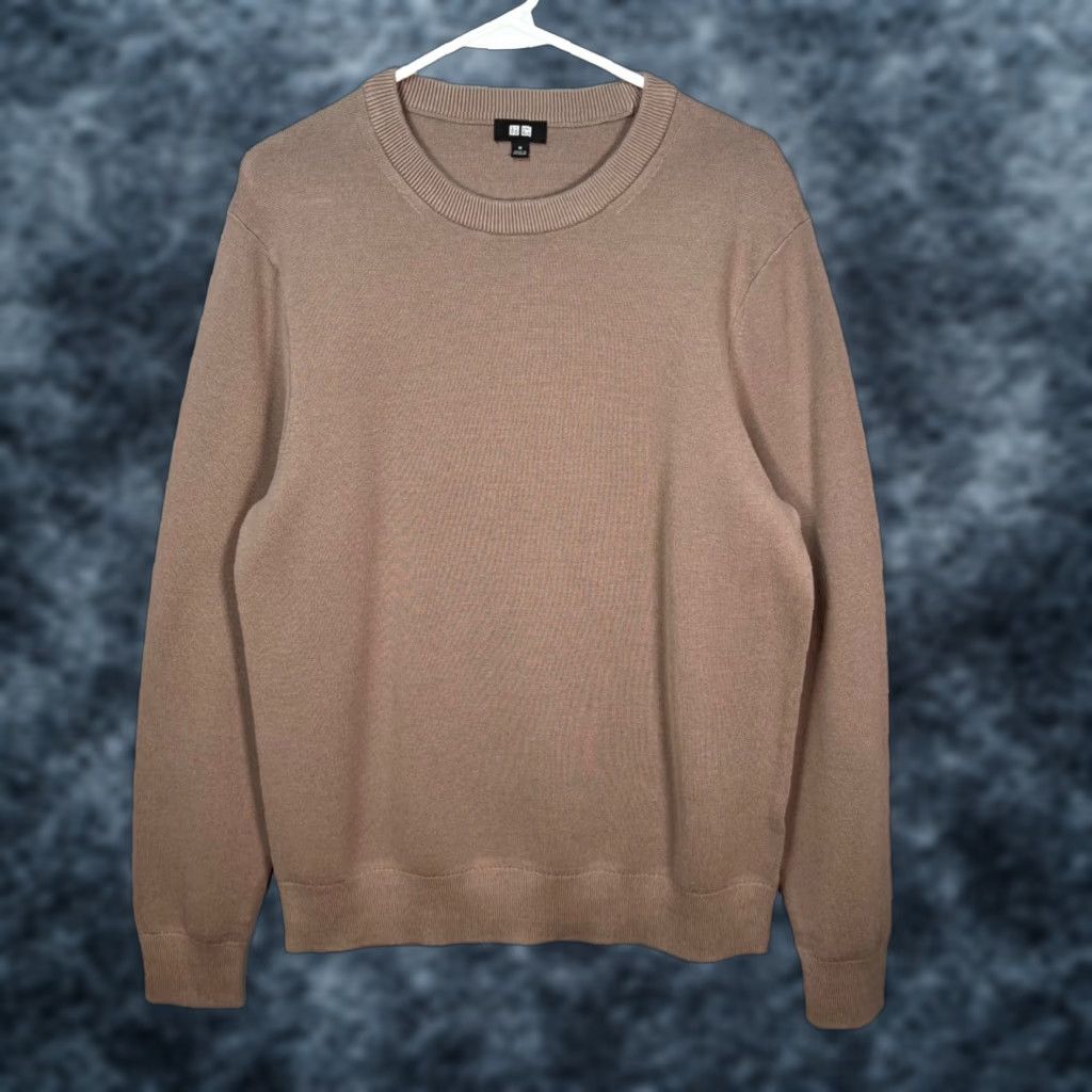 Uniqlo Uniqlo Mens Size Medium Brown Crewneck Sweater Pullover Cotton Blend Size US M / EU 48-50 / 2 - 1 Thumbnail