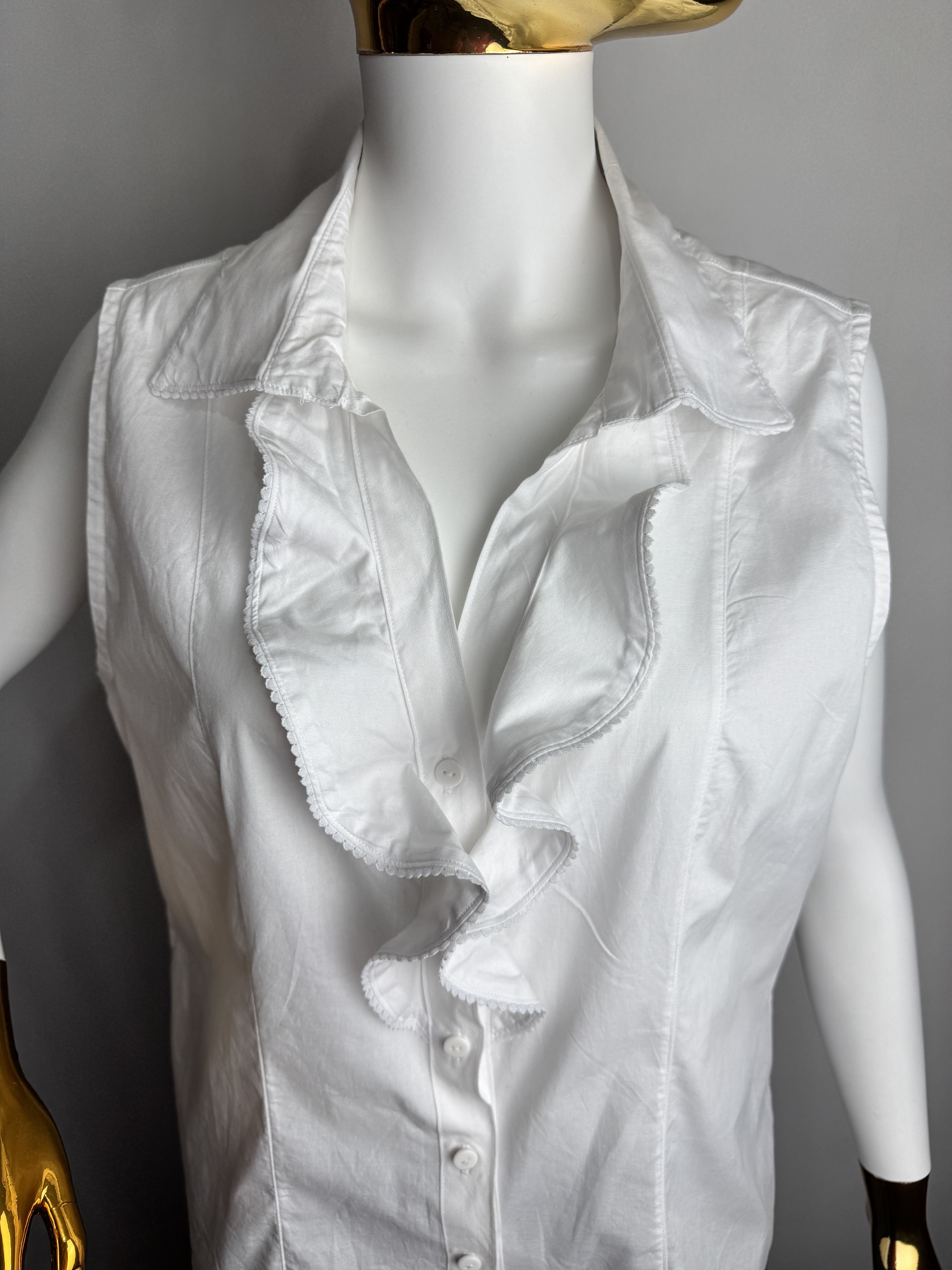 Other × Vintage WALDSCHÜTZ women’s Austrian sleeveless blouse Size L / US 10 / IT 46 - 9 Thumbnail