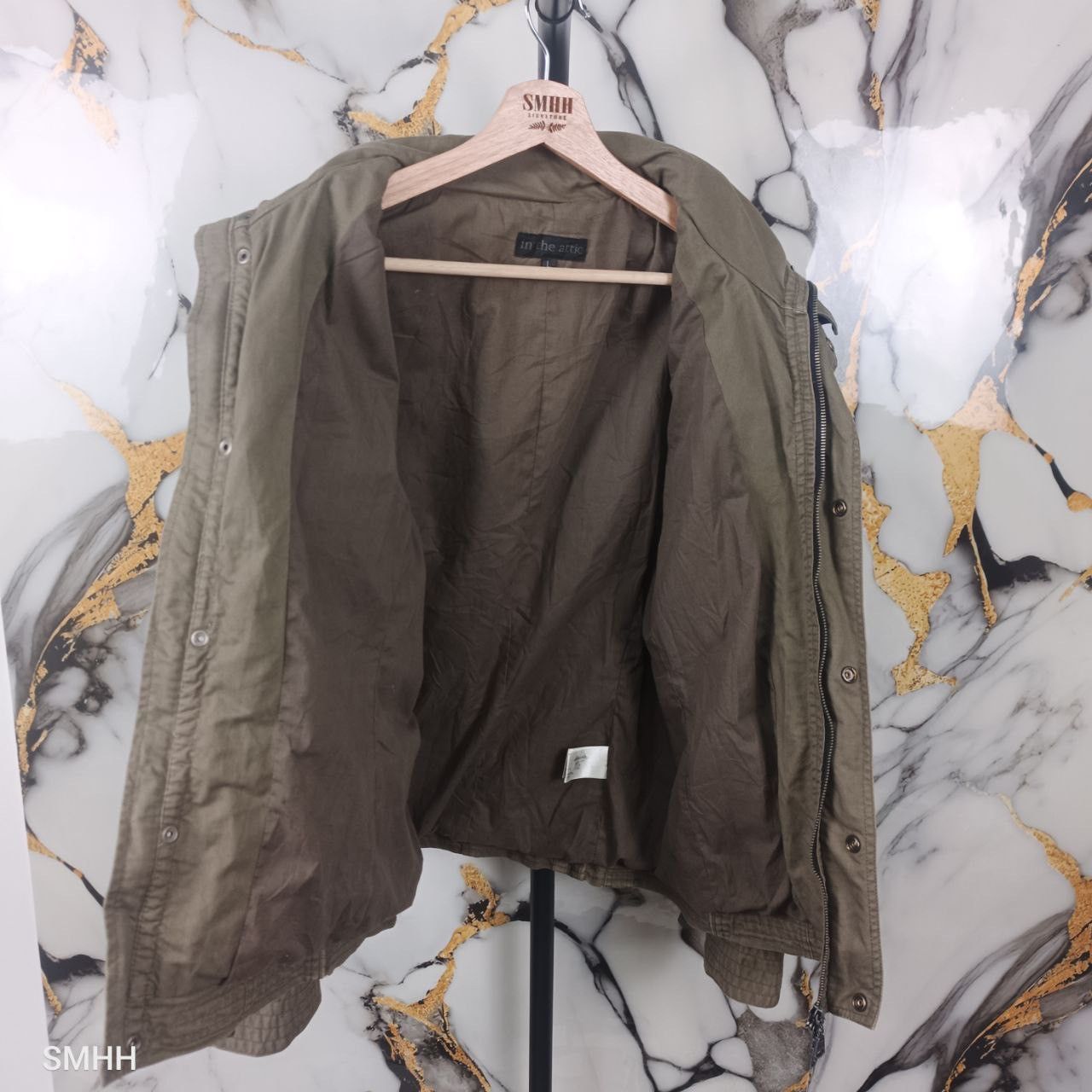 In The Attic 🔥IN THE ATTIC JAPANESE MILITARY PUNK JACKET-HIDDEN HOODIE(L) Size US L / EU 52-54 / 3 - 5 Thumbnail