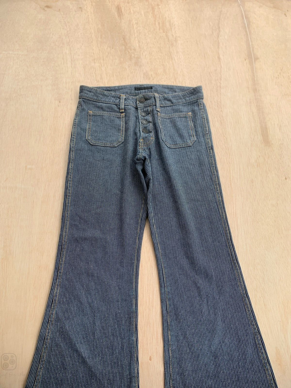 Hysteric Glamour Flare Jeans Big Jhon Stripe Ifsixwasnine Lgb style Bootcut Size US 29 - 2 Thumbnail