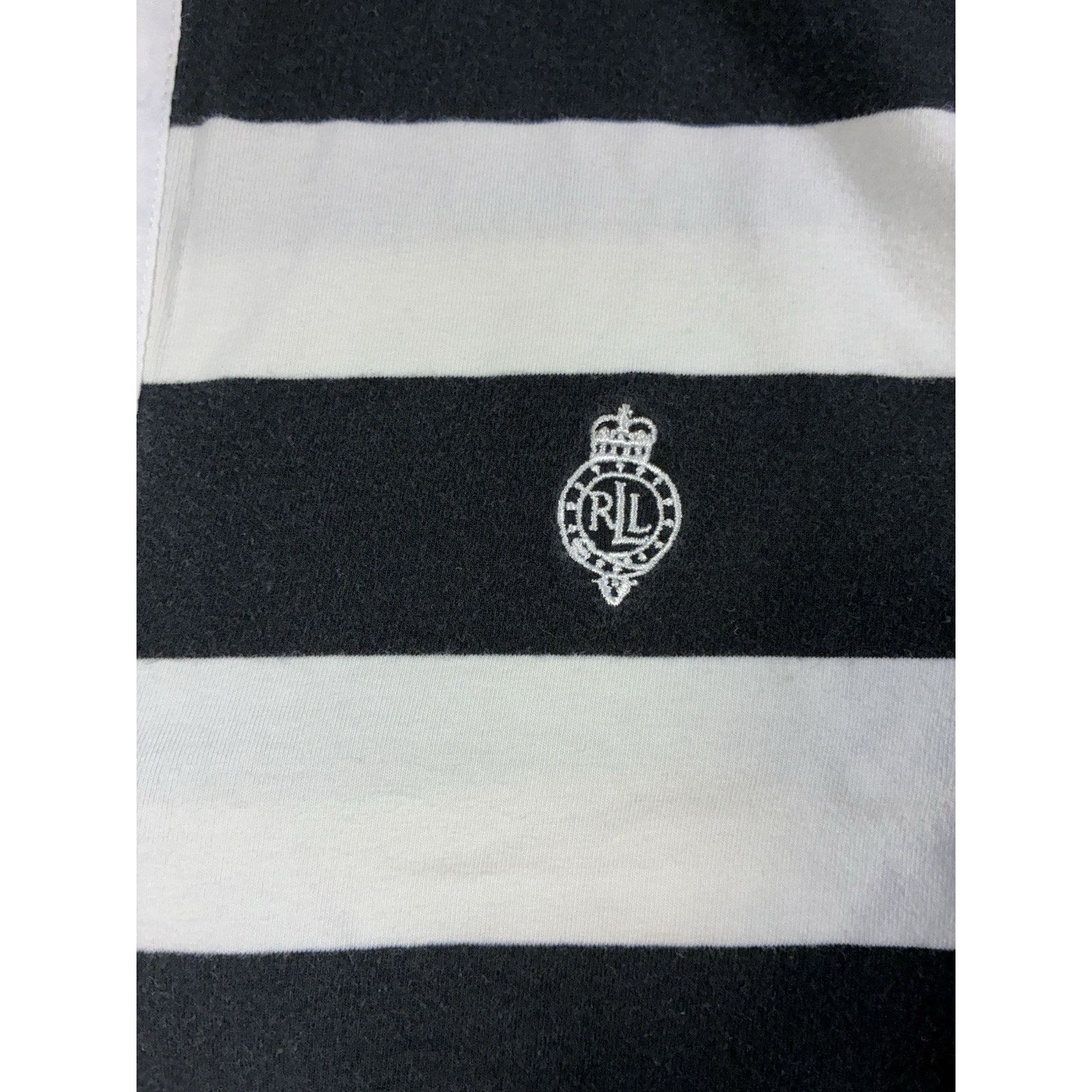 Lauren Ralph Lauren Polo Ralph Lauren Woman L White and Black Striped Polo 90s Size L / US 10 / IT 46 - 6 Thumbnail