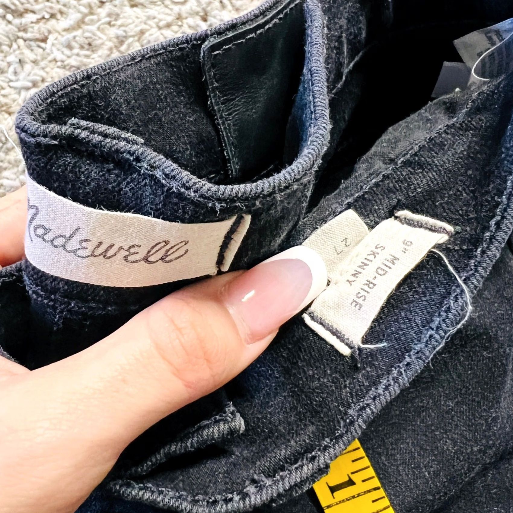 Madewell Madewell 9" Mid Rise Black Skinny Button Up Jeans Ankle Women's Casual 27 Size 27" / US 4 / IT 40 - 4 Thumbnail