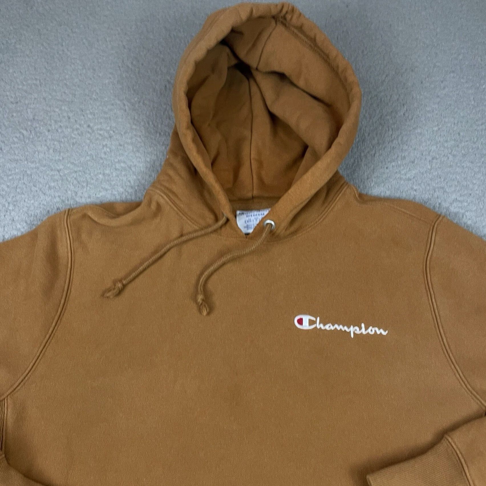 Champion VINTAGE Champion Sweatshirt Mens Medium Hooded Embroidered Reverse Weave Essential Brown/Black Size US M / EU 48-50 / 2 - 2 Thumbnail