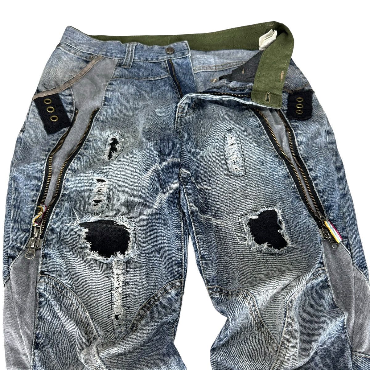 PPFM ❄️PPFM PATCHWORK JAPAN GOTHIC PUNK DENIM JEANS PANTS Size US 32 / EU 48 - 10 Thumbnail