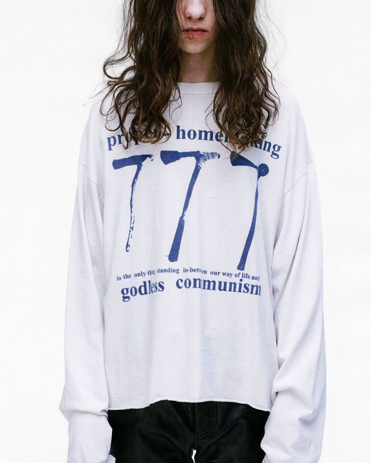 Enfants Riches Deprimes 777 LS T-SHIRT FADED WHITE Size US XL / EU 56 / 4 - 5 Thumbnail