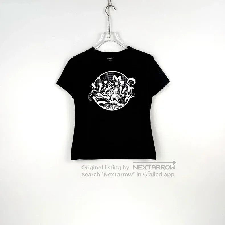 Hermes Hermes Black Pony Racing Pattern Short Sleeve Size XS / US 0-2 / IT 36-38 - 3 Thumbnail
