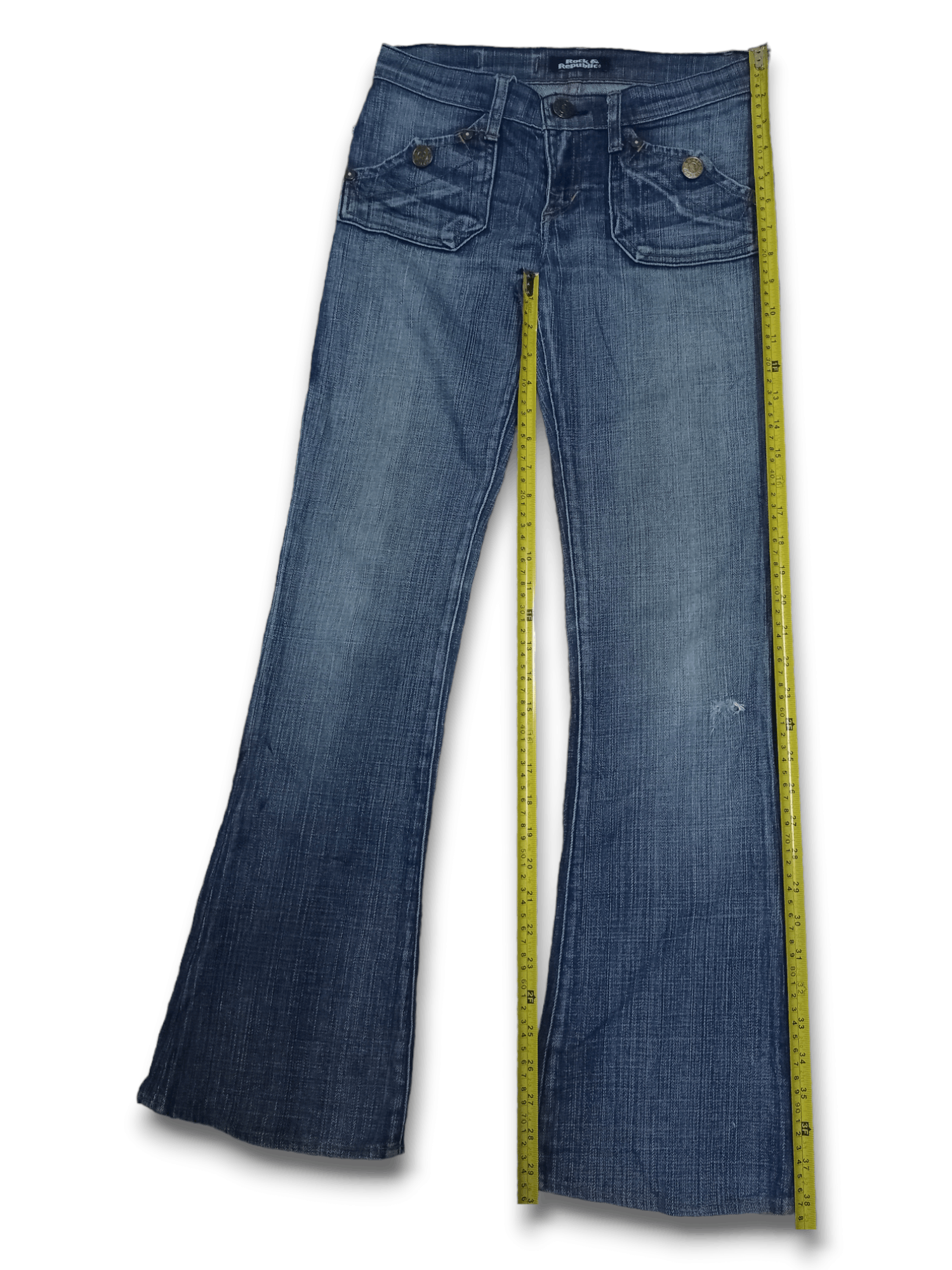 Rock & Republic Vintage Rock & Republic Blue Wash Flare Jeans Size 29" - 11 Thumbnail