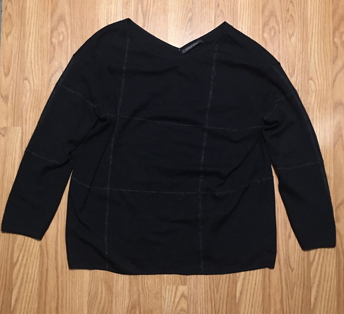 Annette Gortz Annette Gortz Black Merino Wool Mohair Trim Jumper Size L Size L / US 10 / IT 46 - 6 Thumbnail