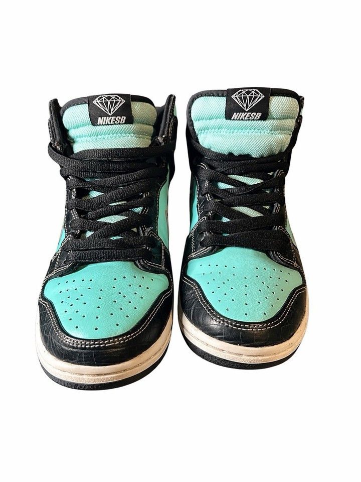 Nike SB Nike SB Dunk High Tiffany Croc Black Aqua 653599-400 SZ 9.5 Size US 9.5 / EU 42-43 - 3 Thumbnail