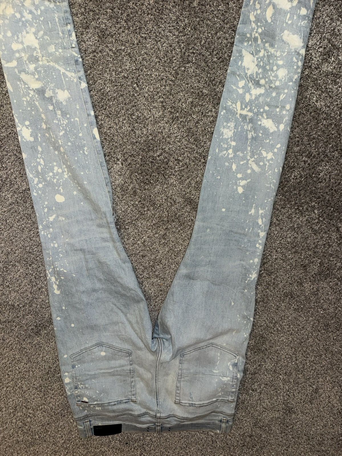 Amiri Amiri Jeans, Size 34 grey with white bleach splatters. Size US 34 / EU 50 - 2 Thumbnail