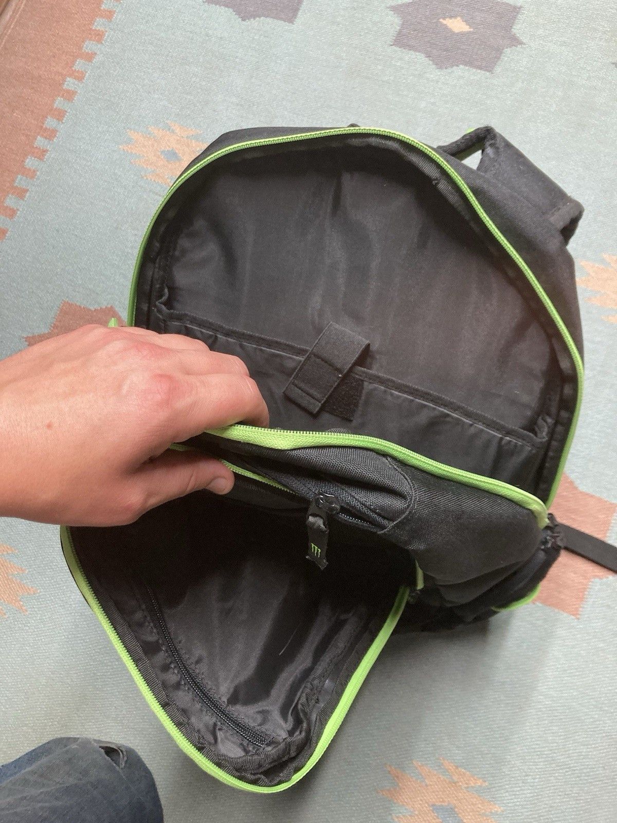Vintage Monster energy backpack book laptop bag college school Size ONE SIZE - 4 Thumbnail
