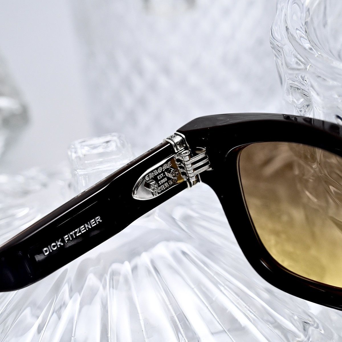 小物 chrome hearts DICK FITZENER Chrome Hearts Dick Fitzener Sunglasses W/ Leather Pouch | eBay