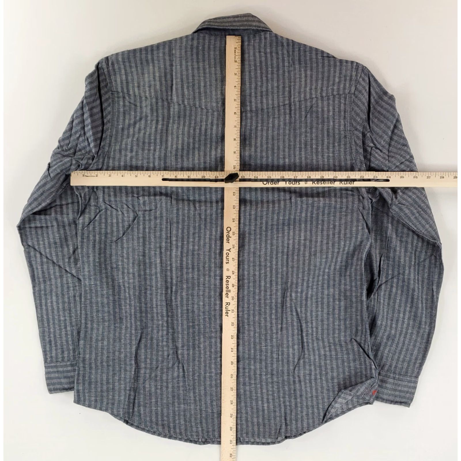 Vintage Criquet Shirt Pearl Snap Gray Striped Long Sleeve Mens XL Shirt Size US XL / EU 56 / 4 - 6 Thumbnail