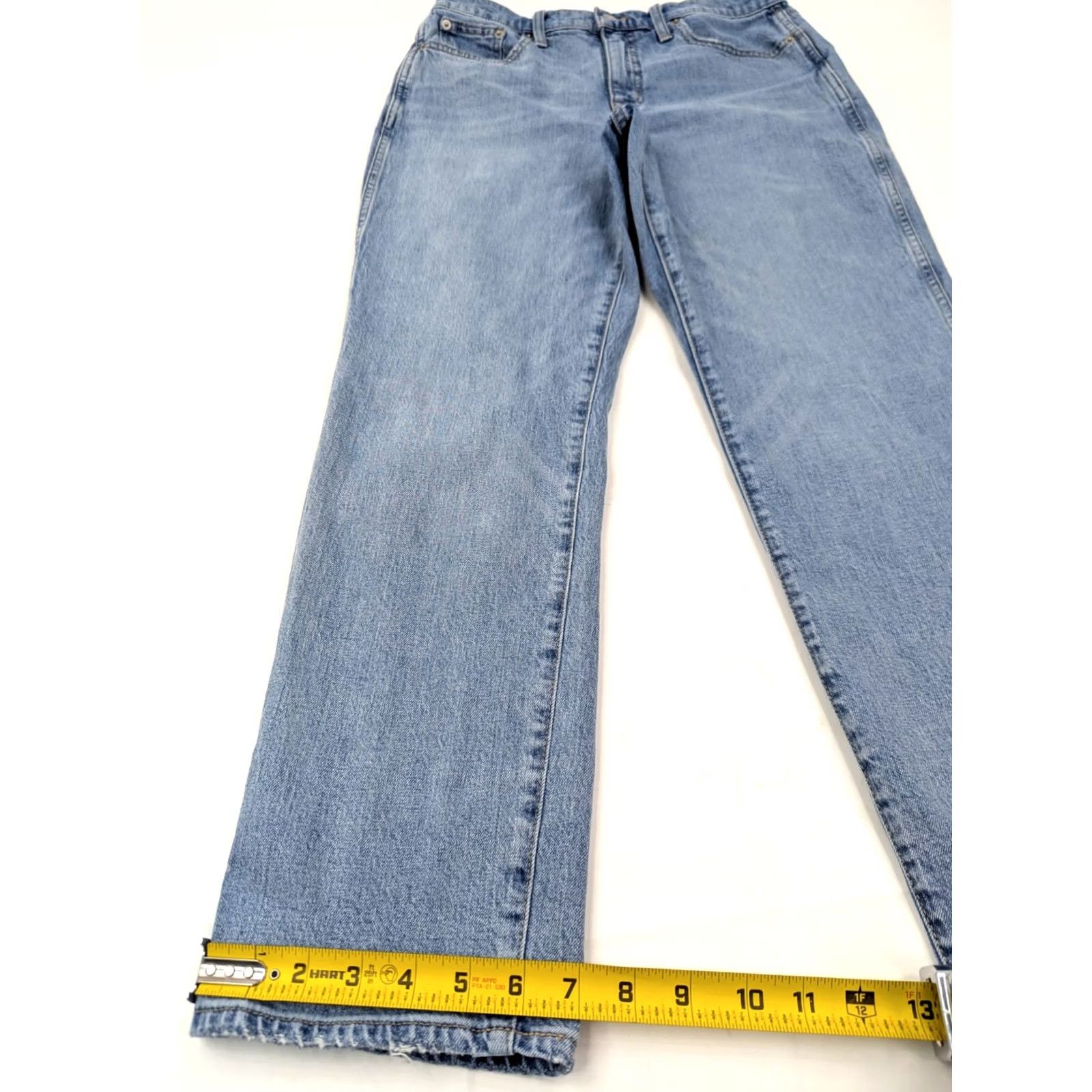 J.Crew J.CREW Classic High Rise Jeans Women Light Wash 30x28 Button Zip Stretch Straight Vintage: No 11/30 34 Regular Jeans Womens Size 24" / US 00 / IT 34 - 3 Thumbnail