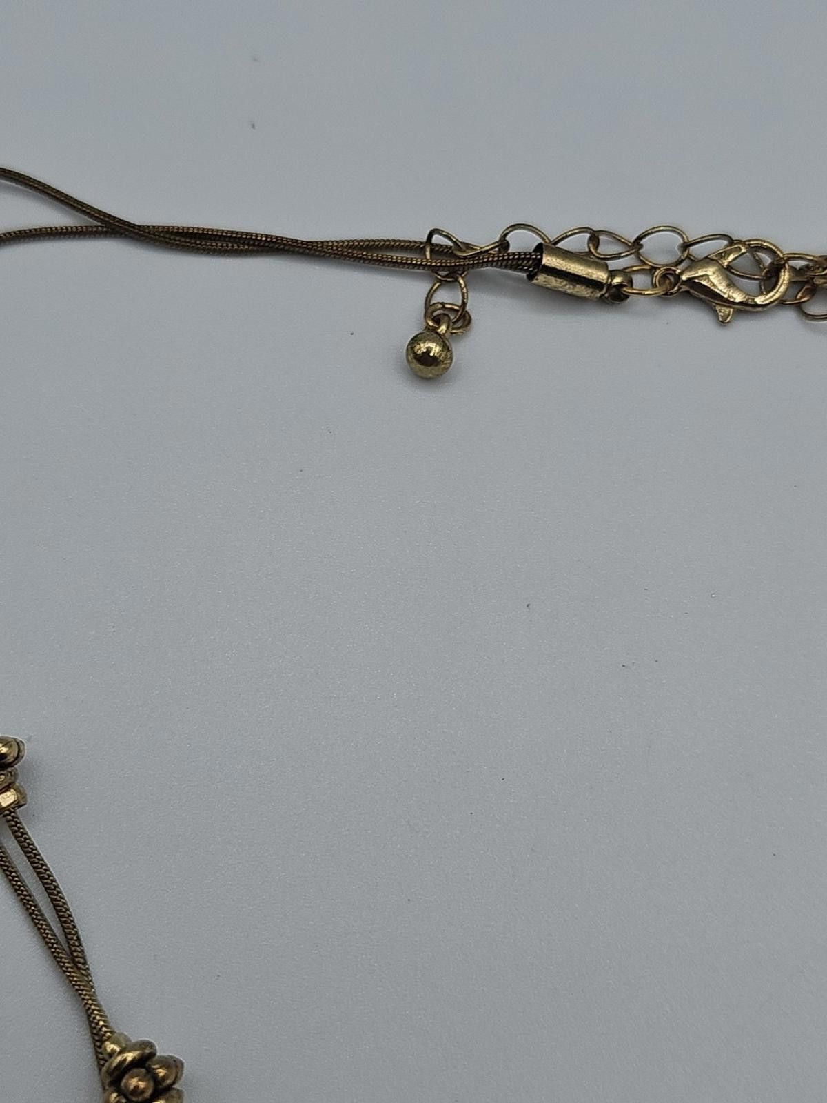 The Unbranded Brand Gold-tone Heart Charm Chain Necklace W/Bead Accents 14-17" Size ONE SIZE - 6 Thumbnail