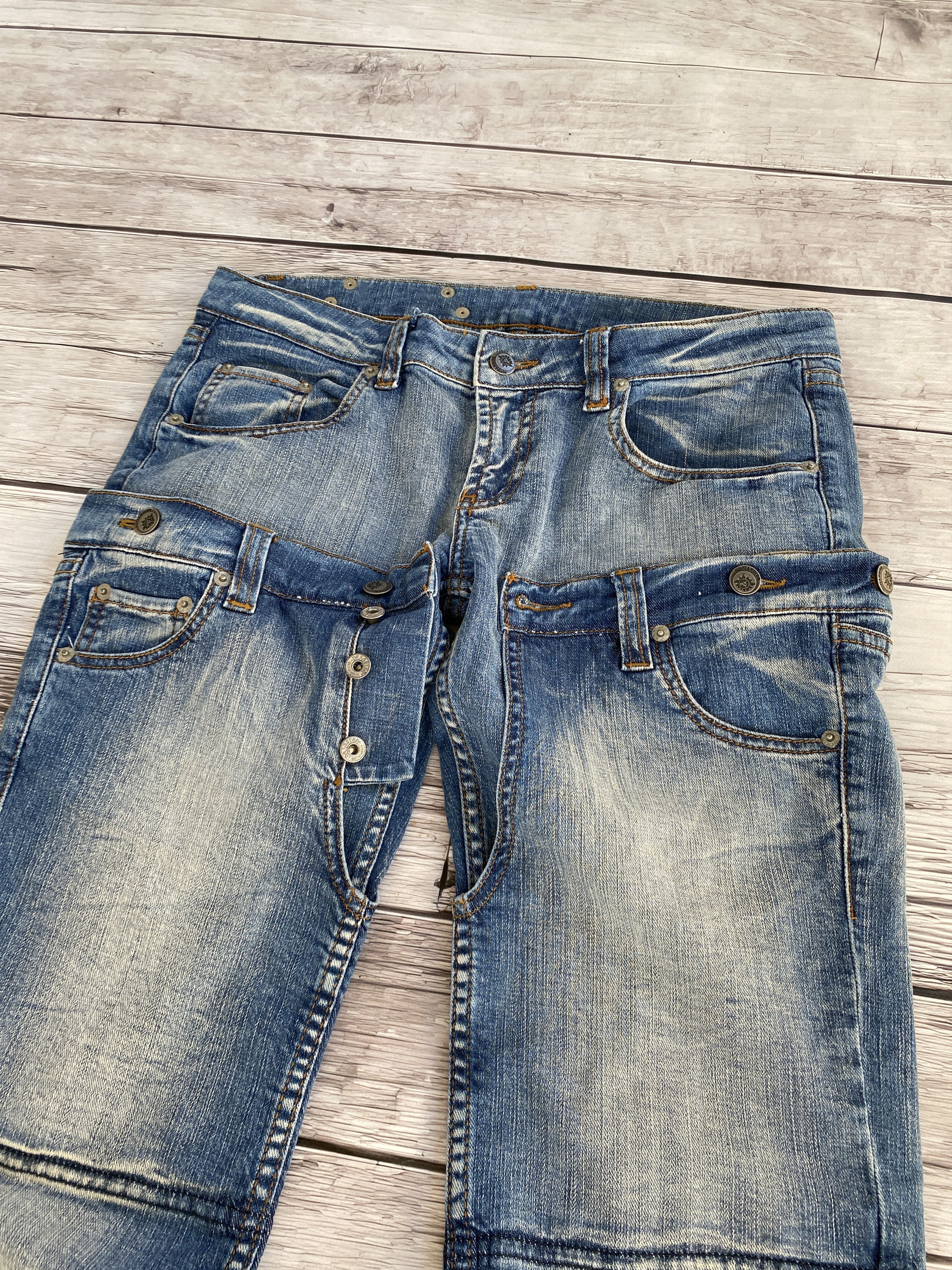 Japanese Brand Vintage Rick Owens Dolce Gabbana Style Double Jeans Size US 32 / EU 48 - 4 Thumbnail