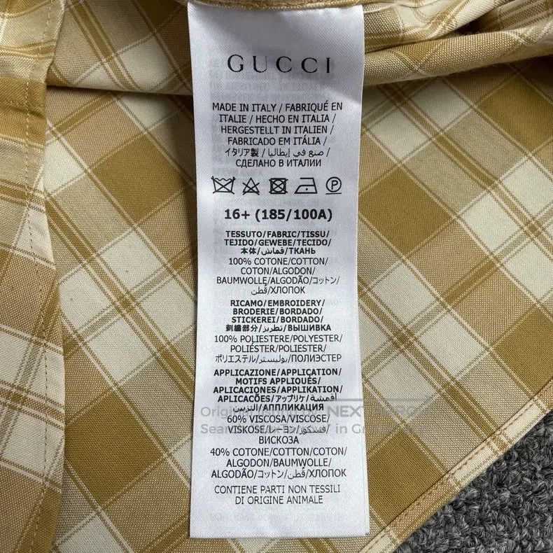 Gucci Gucci SS23 go letter print plaid long-sleeved shirt Size US XS / EU 42 / 0 - 6 Thumbnail
