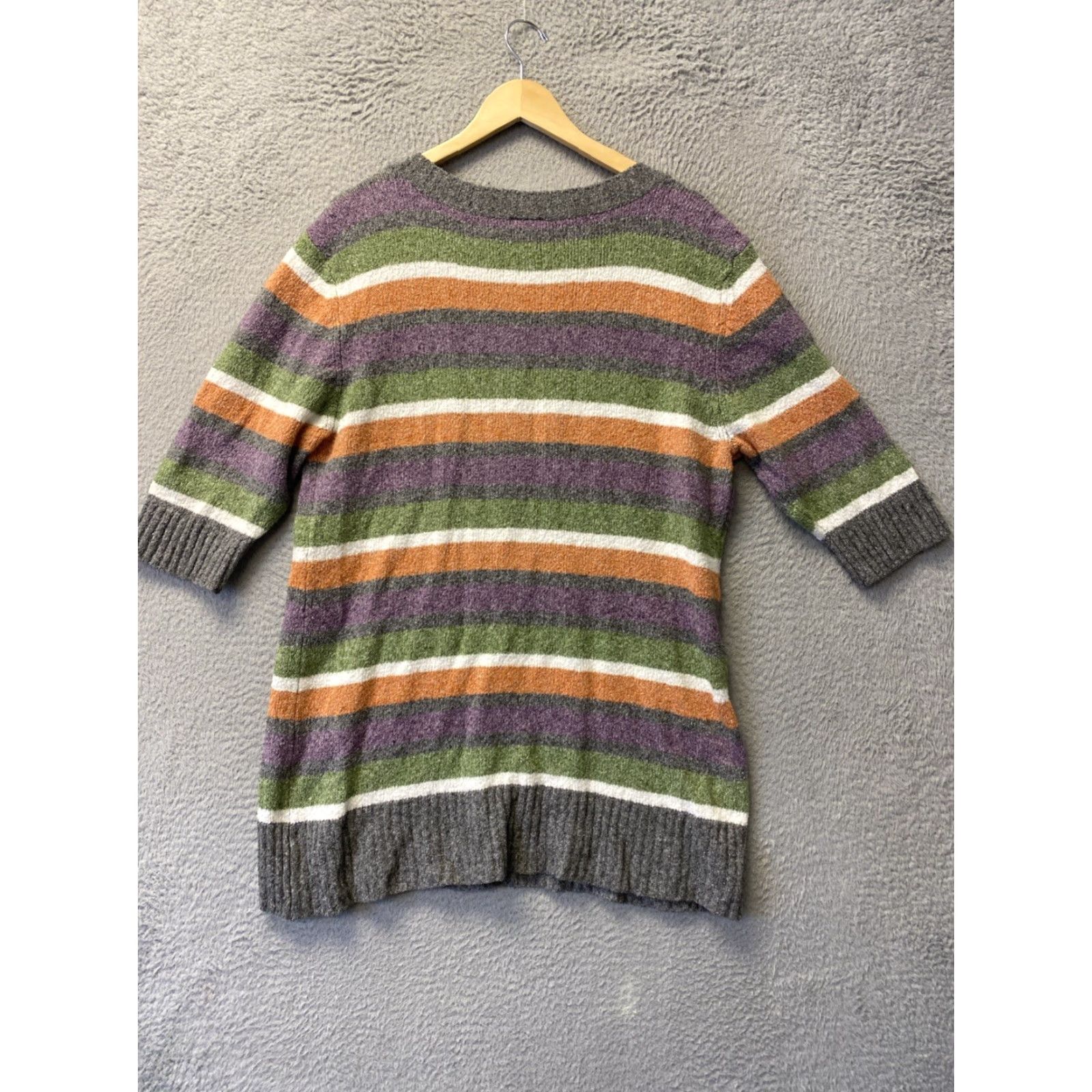 Torrid Torrid Sweater Womens Multicolor V-Neck 3/4 Sleeve Tunic Pullover +Size 3/0 Striped Open-Knit 0326 Size XS / US 0-2 / IT 36-38 - 7 Thumbnail