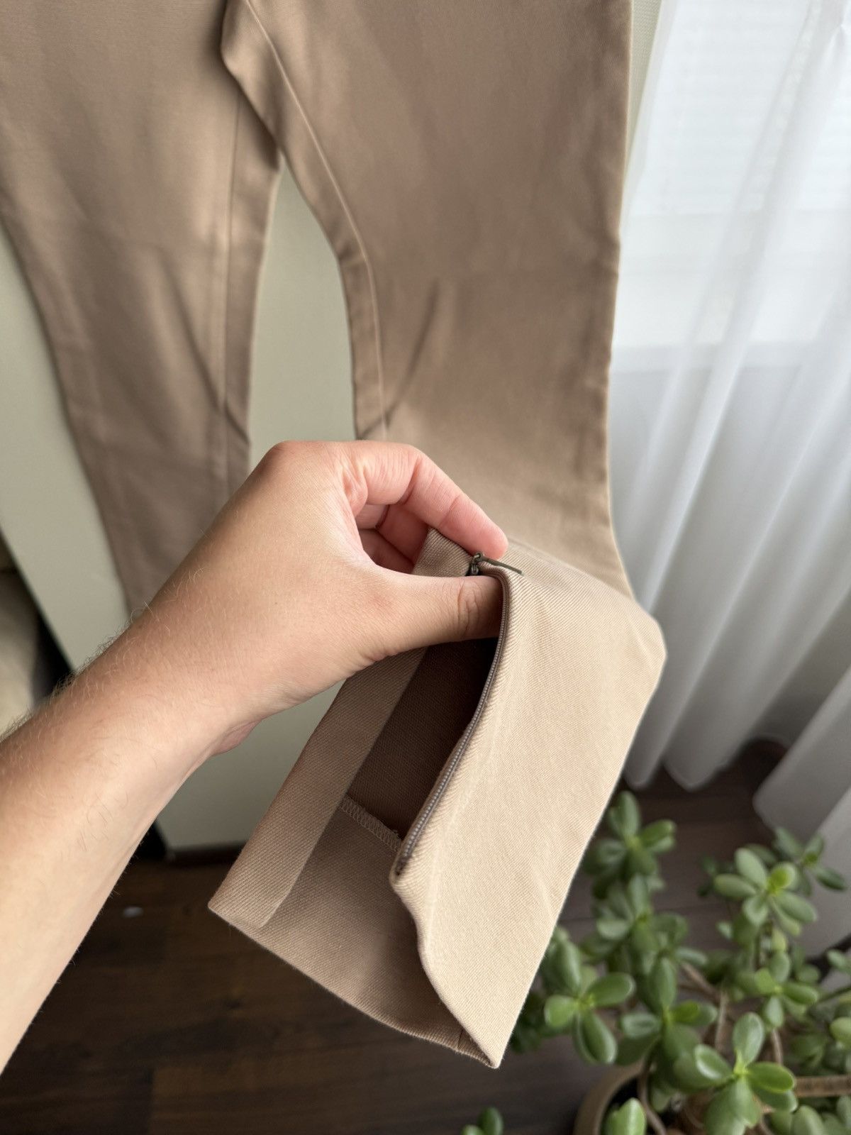 Gucci Gucci Cotton Silk Pants IT 38 Beige Career Mid Rise Trousers Size 26" / US 2 / IT 38 - 7 Thumbnail