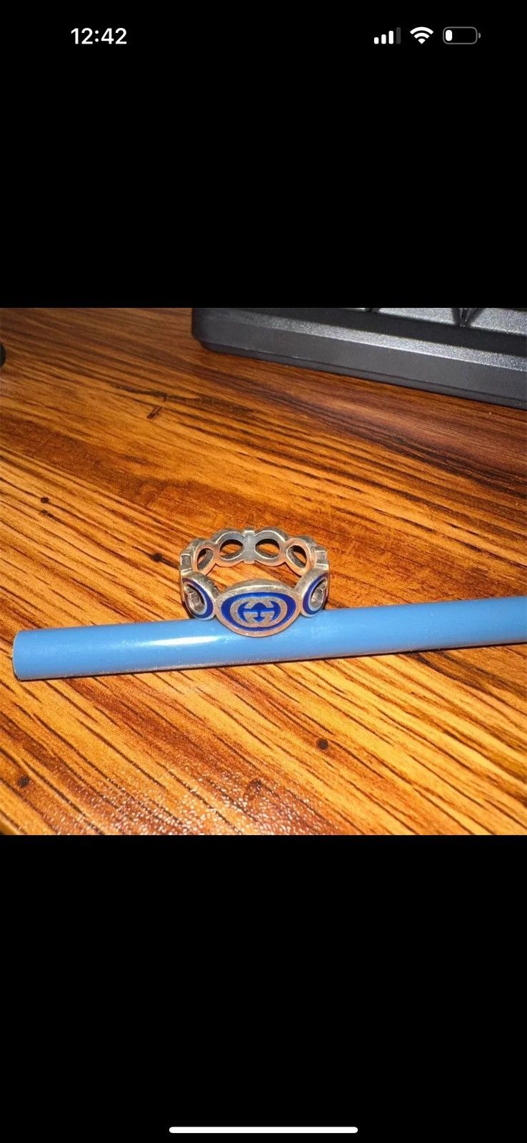 Gucci Gucci Spell out Enamel Ring Size 26 - 1 Thumbnail