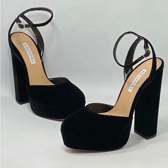 Aquazzura o1srvl11e1024 Pump in Black Size US 9 / IT 39 - 3 Thumbnail