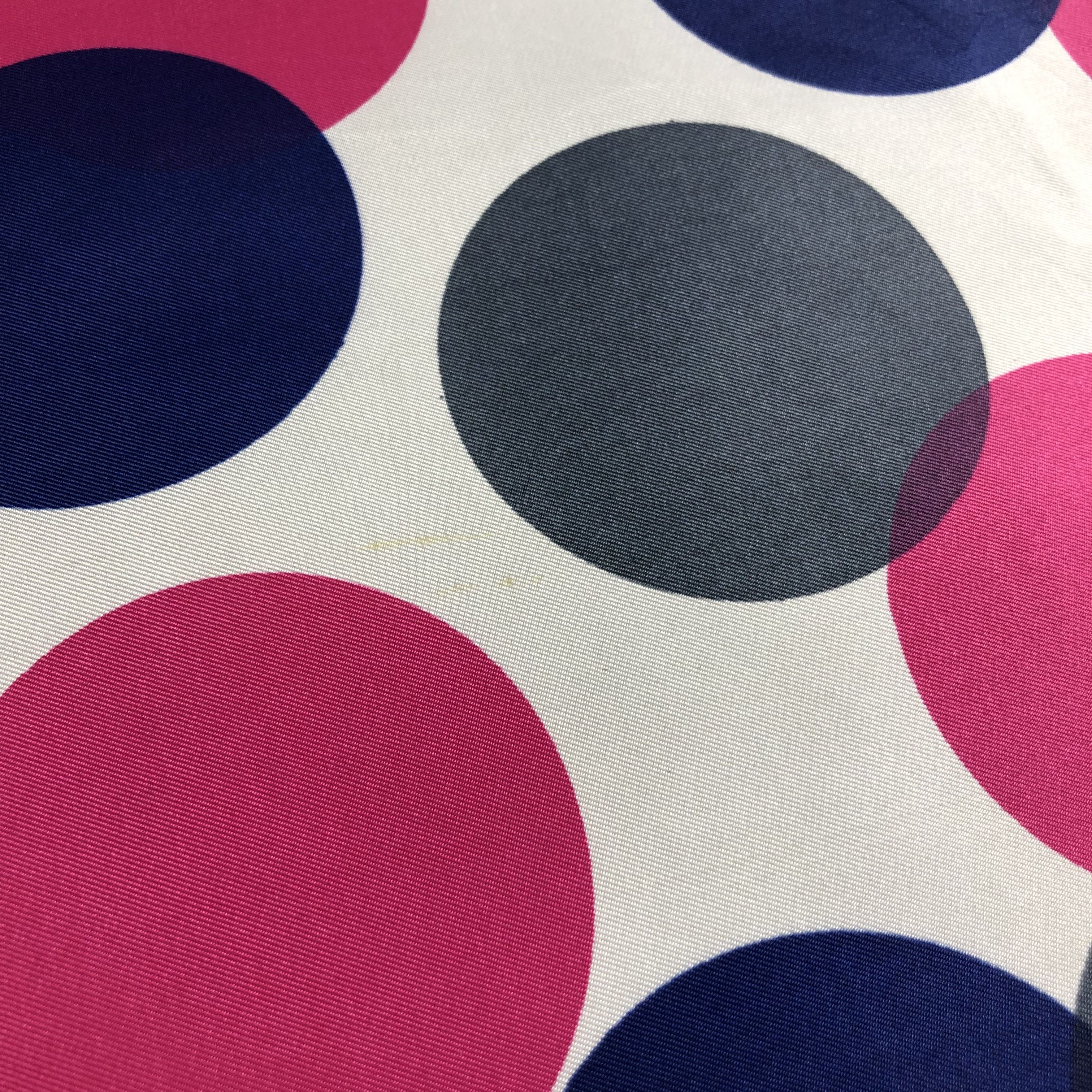 Vintage Polka Dots Hand Rolled Scarf M407 Size ONE SIZE - 6 Thumbnail
