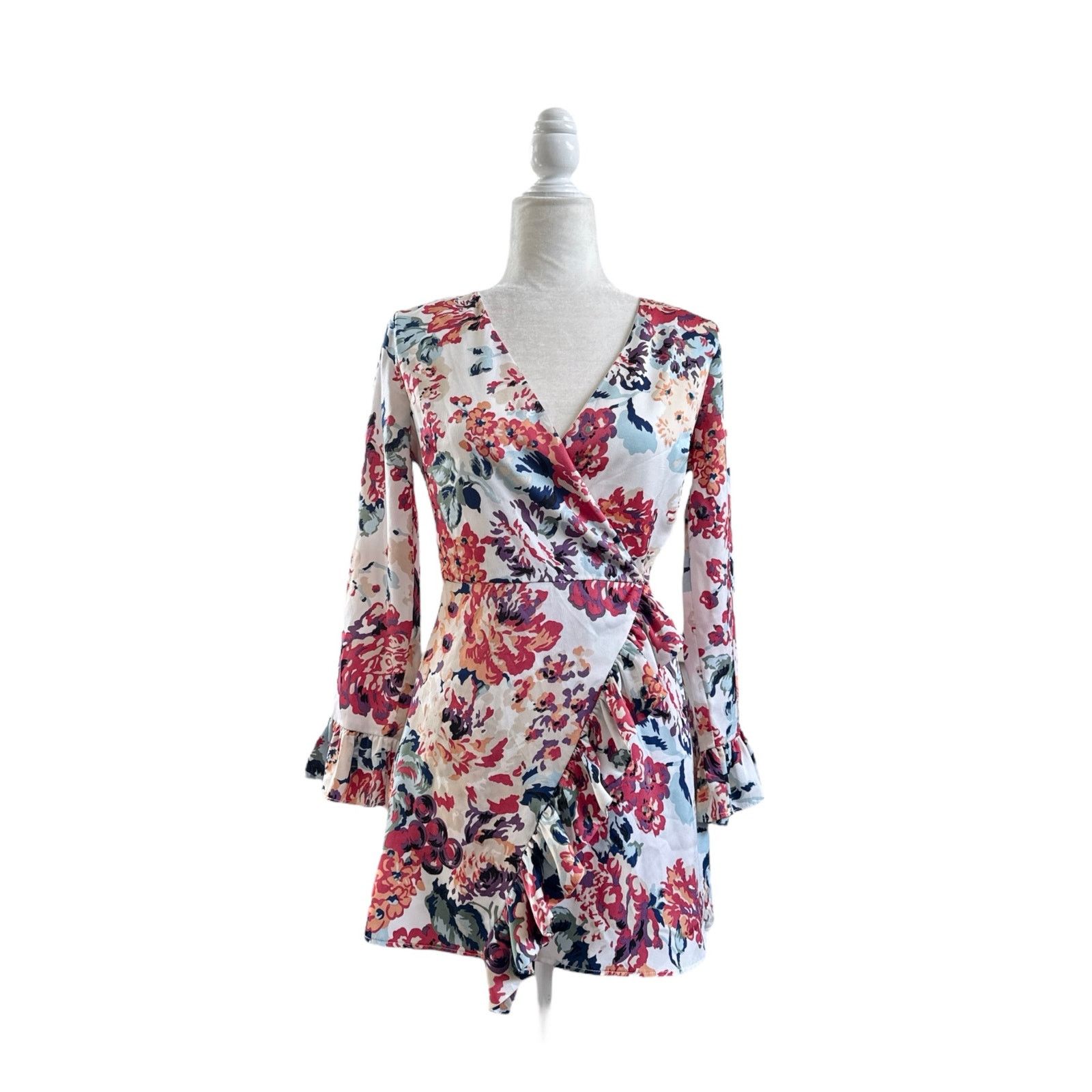 Other Pomelo Women’s Floral Wrap Front Romper Dress Small Size S / US 4 / IT 40 - 1 Thumbnail