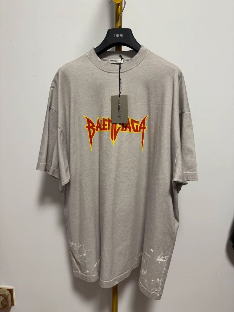 Balenciaga Balenciaga Flame ink-splashing short sleeve 2505-Nextarrow Size US M / EU 48-50 / 2 - 1 Thumbnail