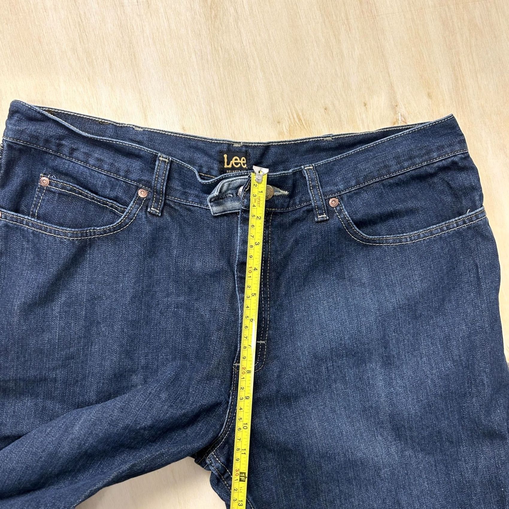 Lee Lee Relaxed Fit Jeans Mens 38x30 Dark Blue Denim Straight Leg Casual Size US 38 / EU 54 - 7 Thumbnail