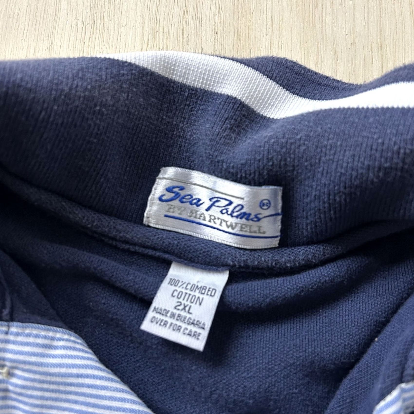 Vintage VINTAGE Sea Palms Polo Shirt Mens 2XL Blue Keystone Conference WPIAL Football Shirt Mens 2XL Blue Size US XXL / EU 58 / 5 - 4 Thumbnail