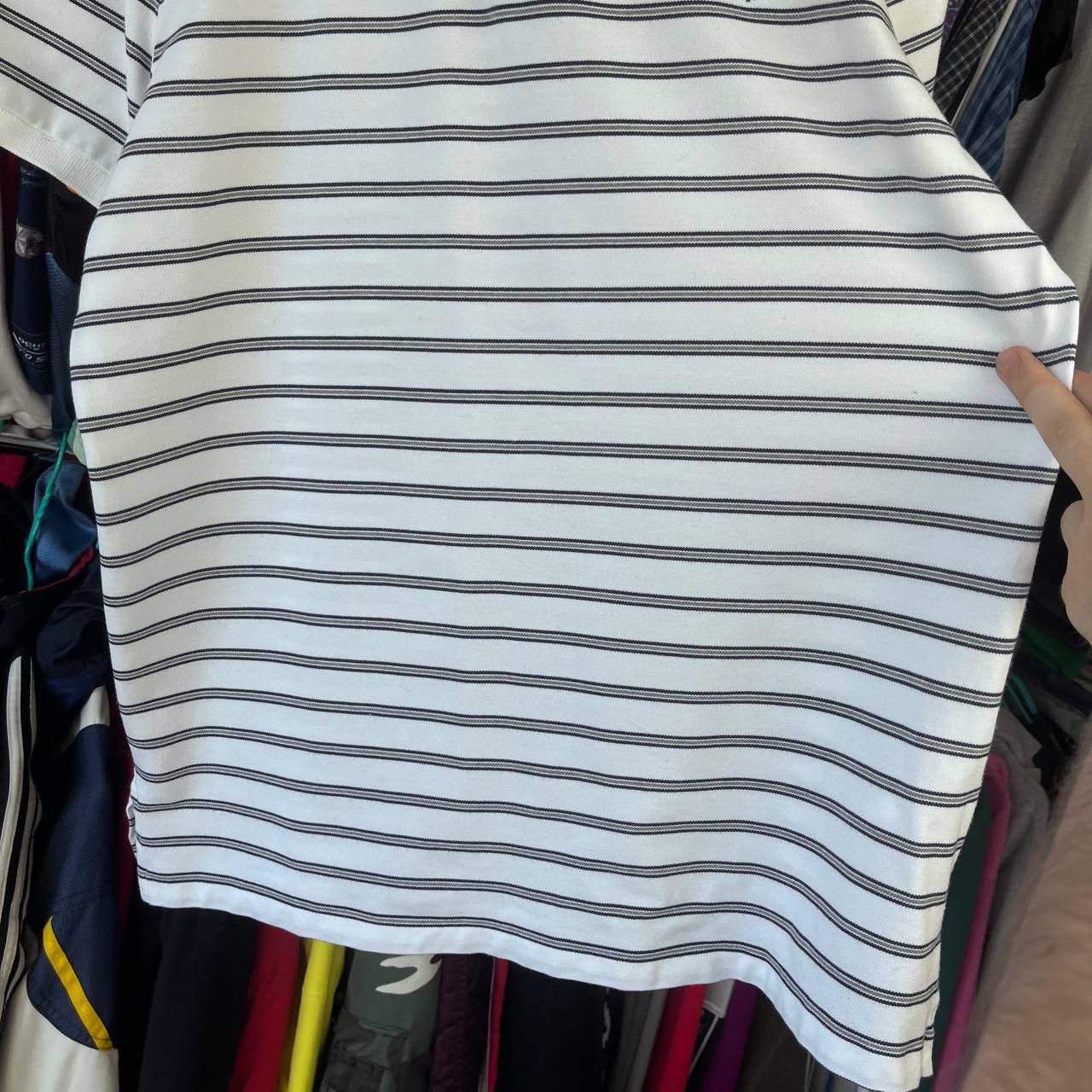 Polo Ralph Lauren Ralph Lauren Polo Golf White/Black Striped Polo Tshirt Size US L / EU 52-54 / 3 - 4 Thumbnail