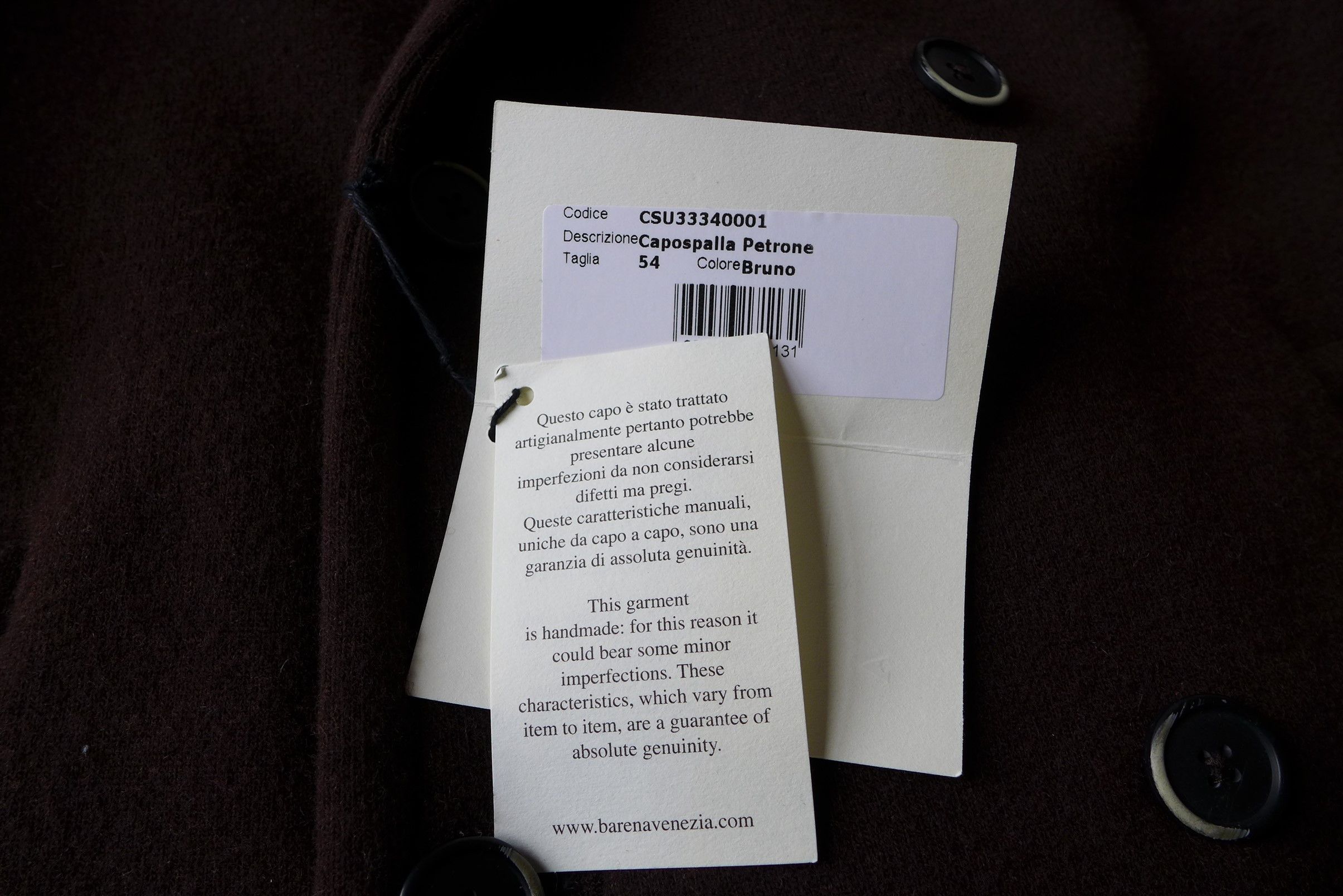 Barena Barena Double Breasted Overcoat - Brown Wool Size US L / EU 52-54 / 3 - 13 Thumbnail