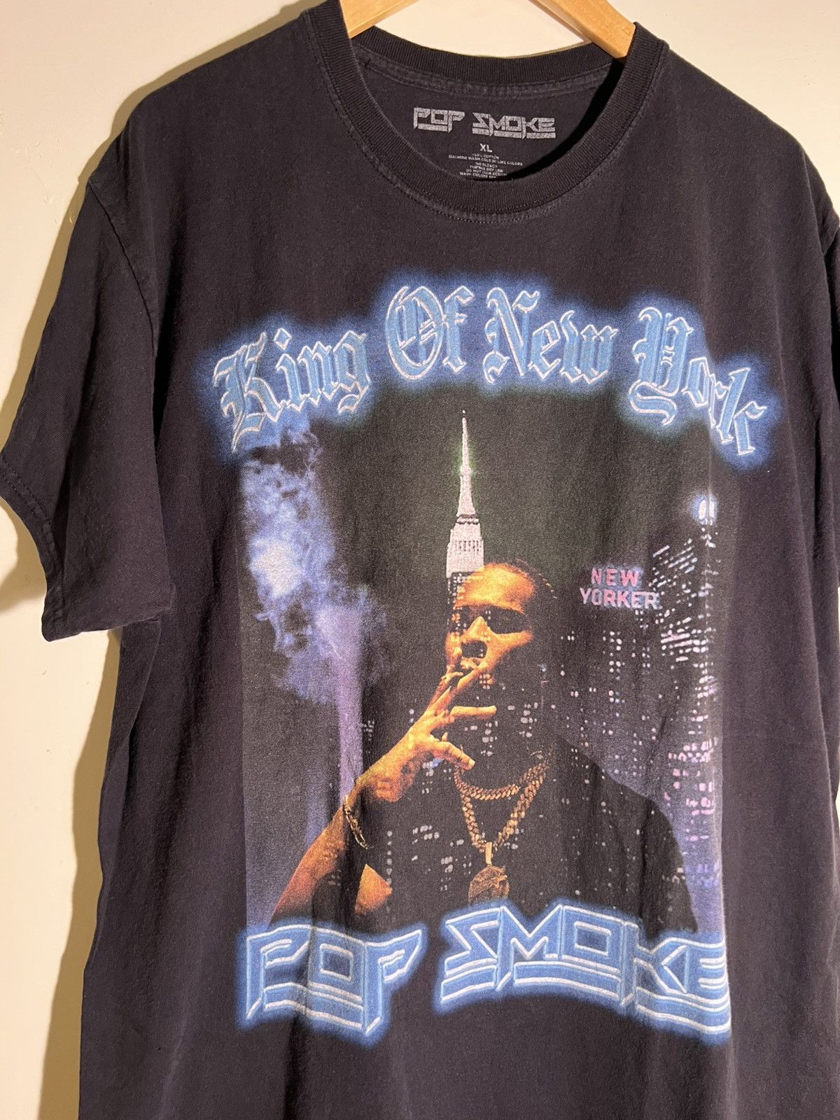 Rap Tees Pop Smoke King Of New York NYC Rapper Rap Streetwear T Shirt Size US XL / EU 56 / 4 - 3 Thumbnail