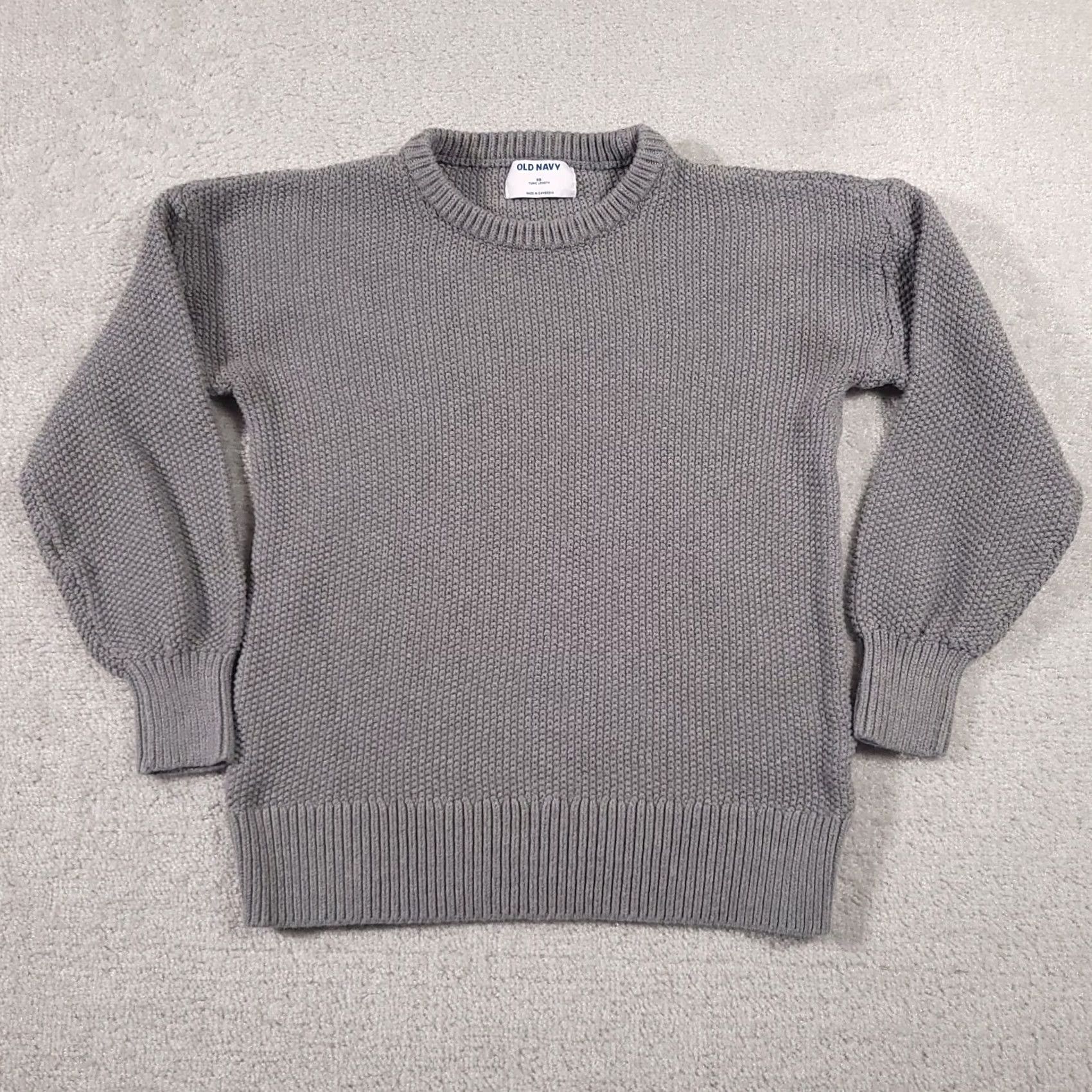 Old Navy Old Navy Tunic Sweater Women XS Gray Long Sleeve Crewneck Chunky Knit Size XS / US 0-2 / IT 36-38 - 2 Thumbnail