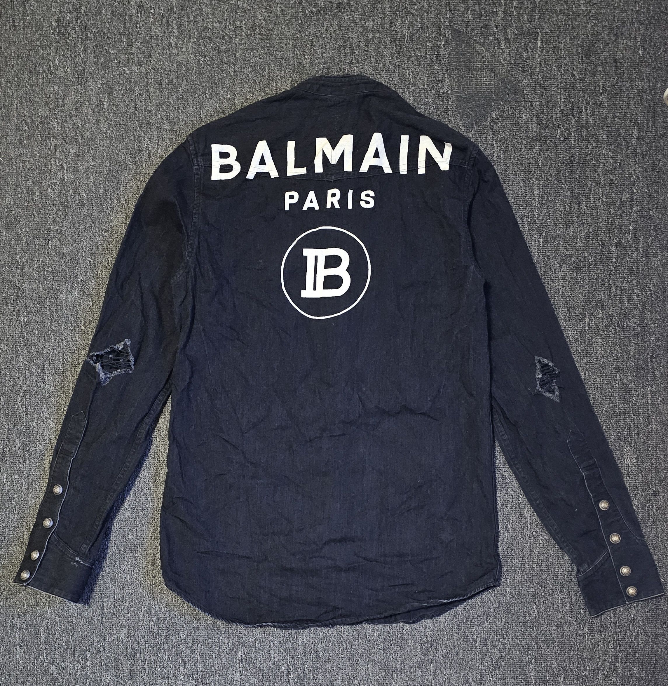 Balmain *RARE* FW11 BALMAIN Decarnin Western Shirt M 16 Red Ocre