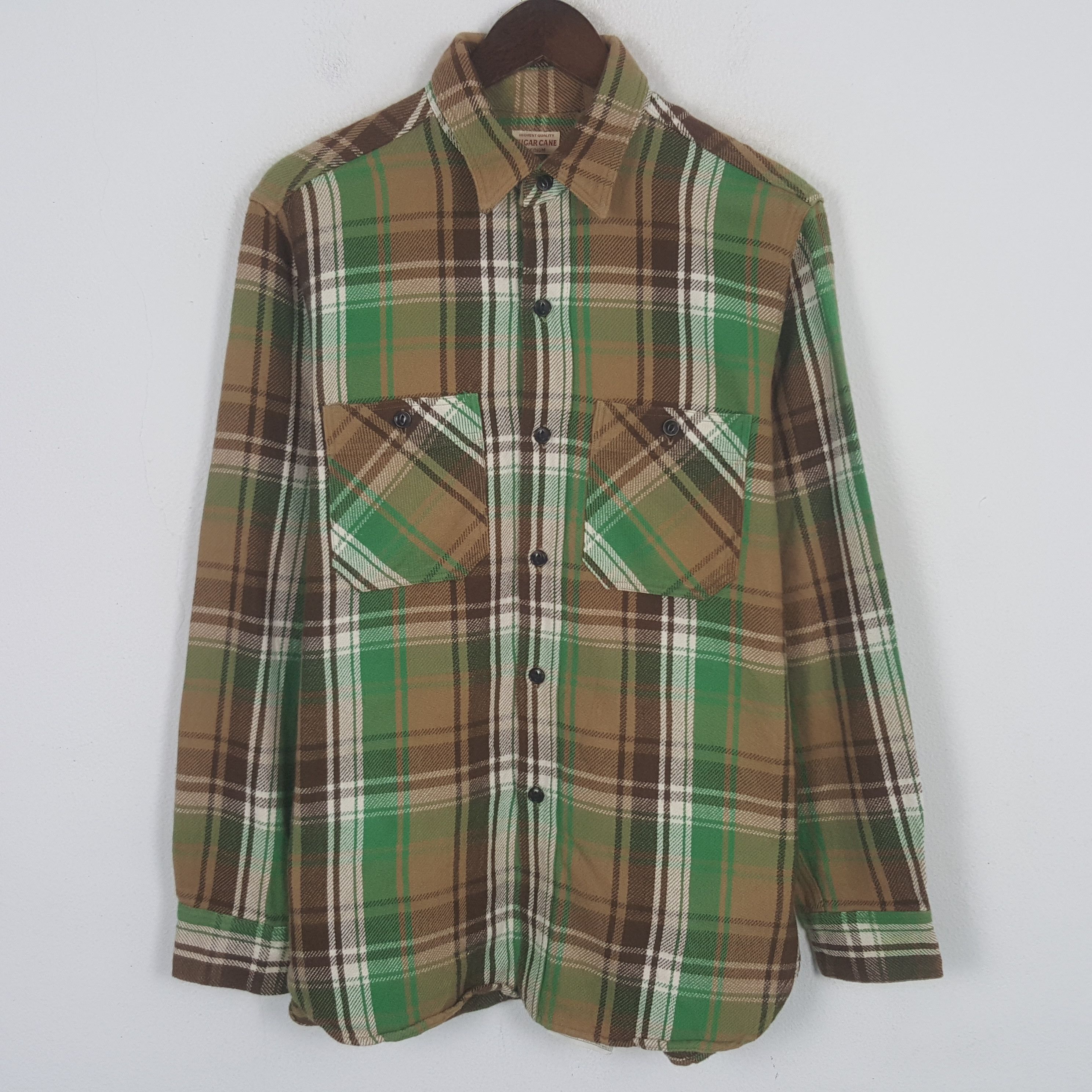 Sugar Cane Vintage Sugar Cane Flannel Button Up Shirt Size US M / EU 48-50 / 2 - 1 Thumbnail