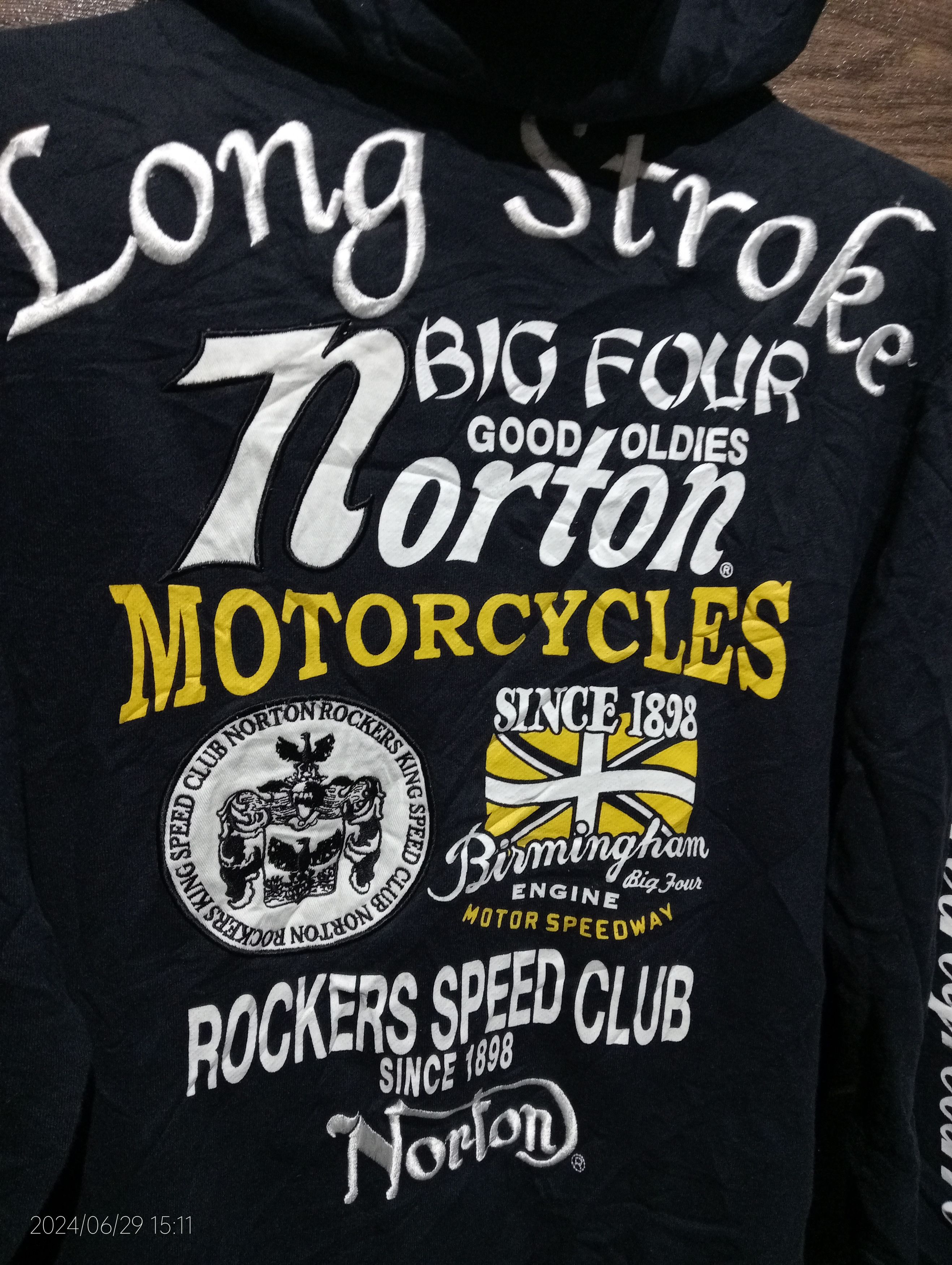 Norton Vintage Norton Motorcycles Speed Club Pullover Zipper Hoodie Size US L / EU 52-54 / 3 - 12 Thumbnail