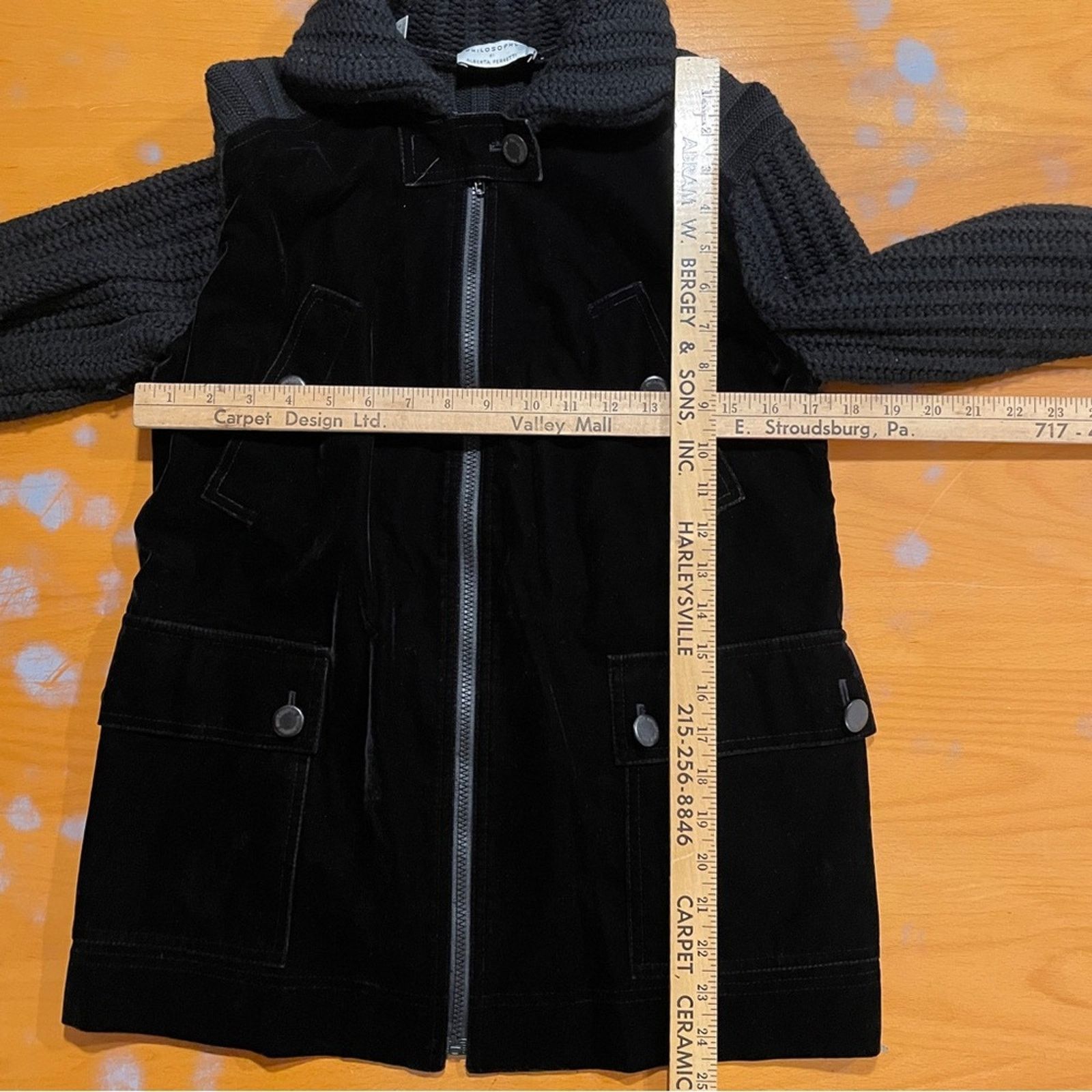 Alberta Ferretti Knit Velvet Black Philosophy di Alberta Ferretti Jacket Coat Size S / US 4 / IT 40 - 7 Thumbnail