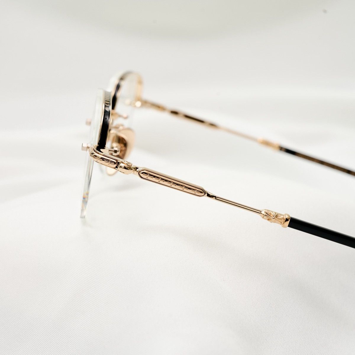 Chrome Hearts CHROME HEARTS FROSTED GOLD PLATED - BLACK GLASSES Size ONE SIZE - 3 Thumbnail