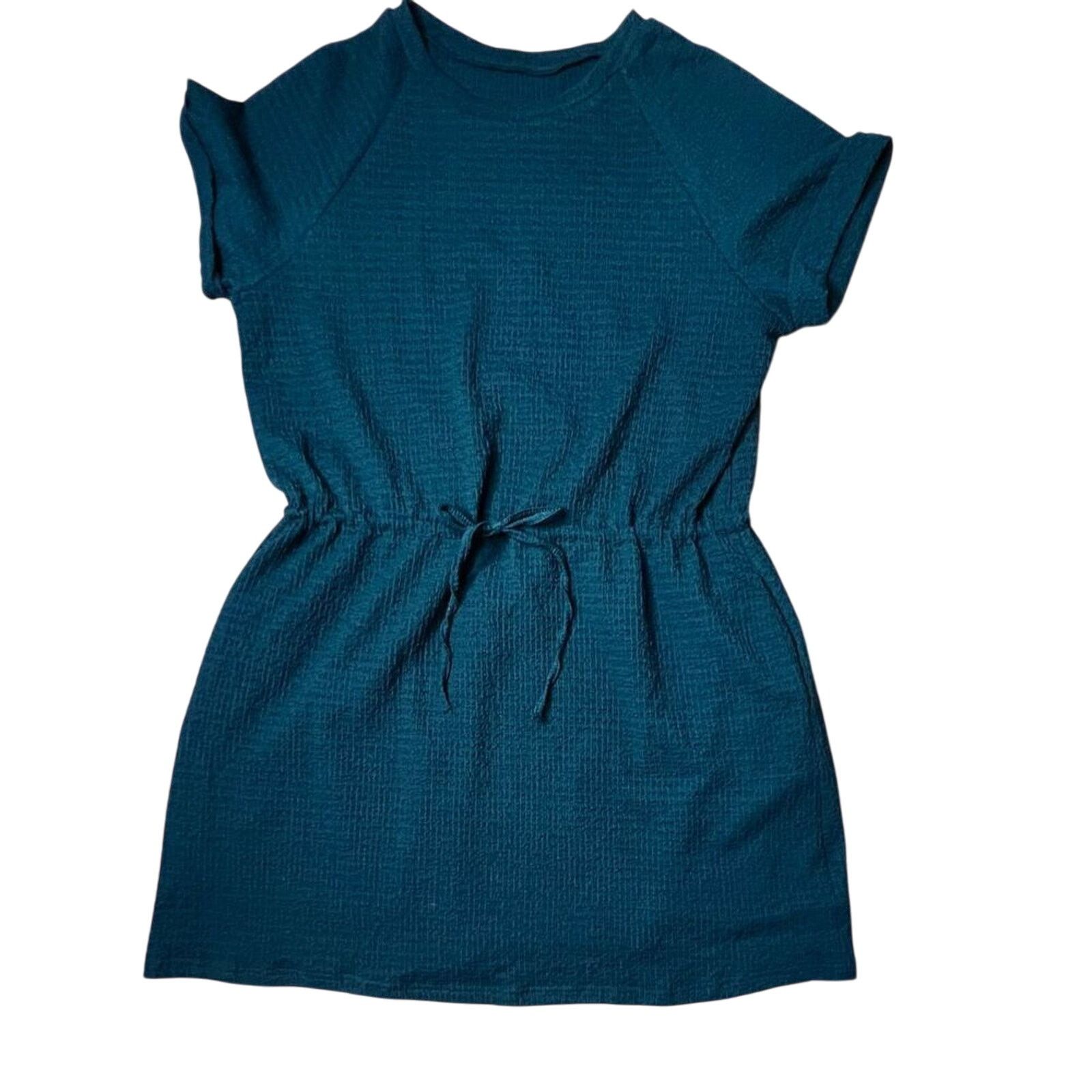 Other Cupshe Blue Crinkle Dress Cover Up LARGE Bohemian NWT Size L / US 10 / IT 46 - 12 Thumbnail