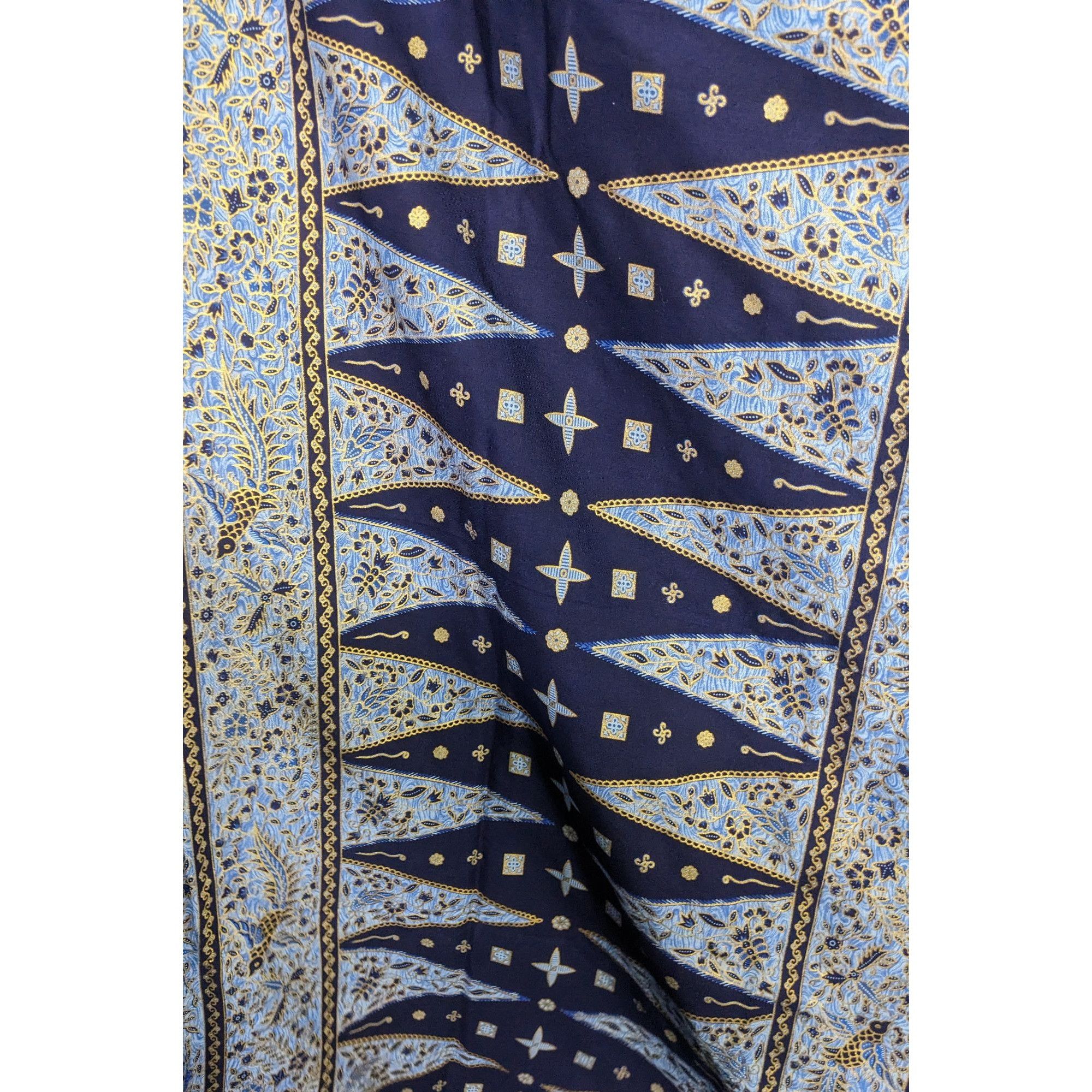 Other Blue Batik Peacock Sarong Wrap 68x45 Inches With Intricate F Size ONE SIZE - 5 Thumbnail