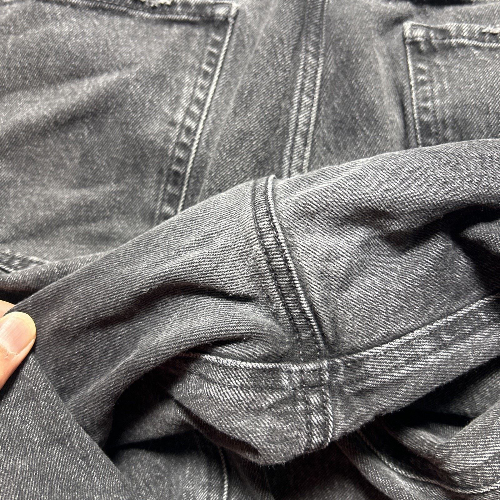 Old Navy Loose Baggy Jeans Women 18 42x27 Hamilton Black Wide Relaxed Size 40" / US 18 - 6 Thumbnail