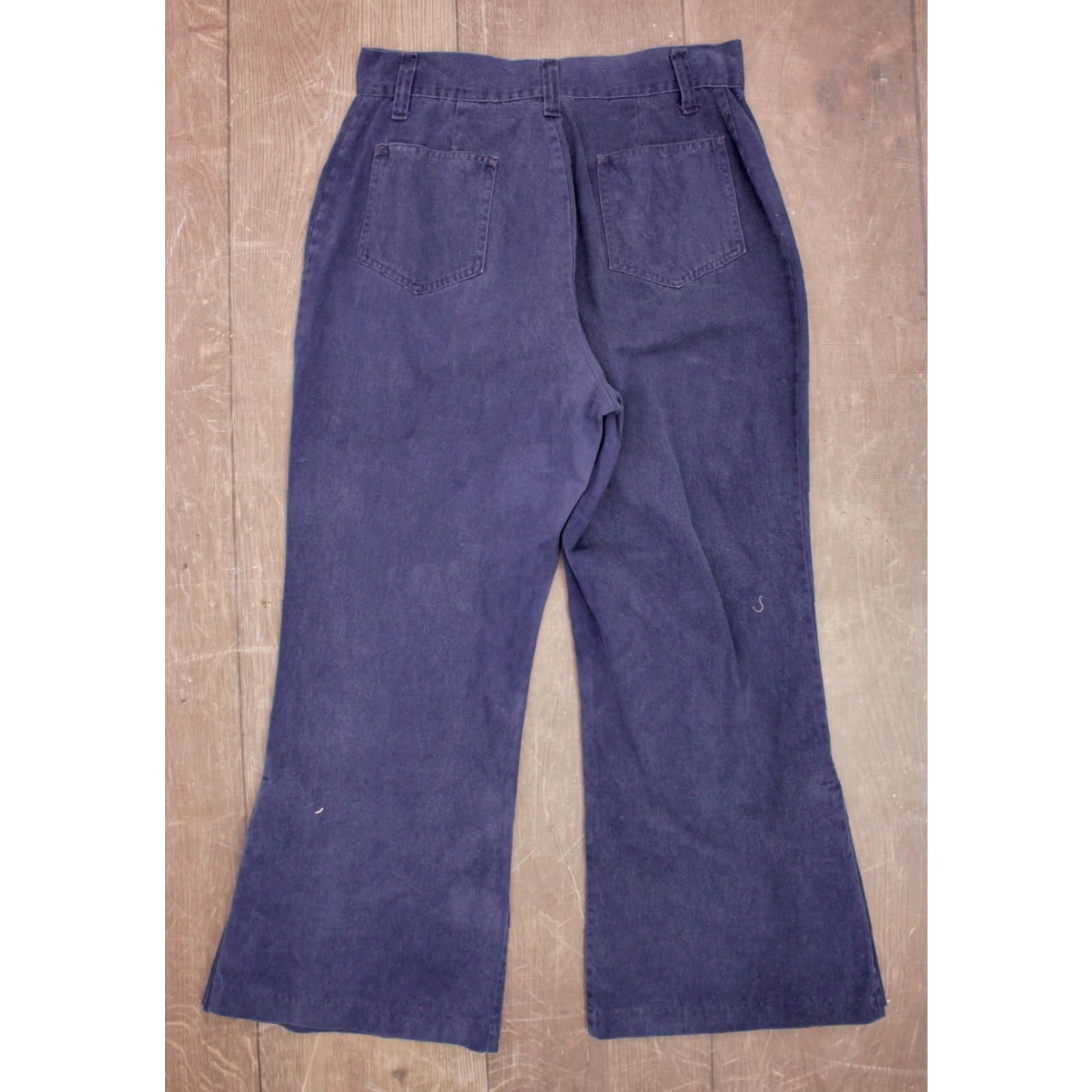 Vintage Men's VTG 1970s Blue BellBottom Pants Sz 32x27.5 70s Bell Bottoms Size US 32 / EU 48 - 3 Thumbnail